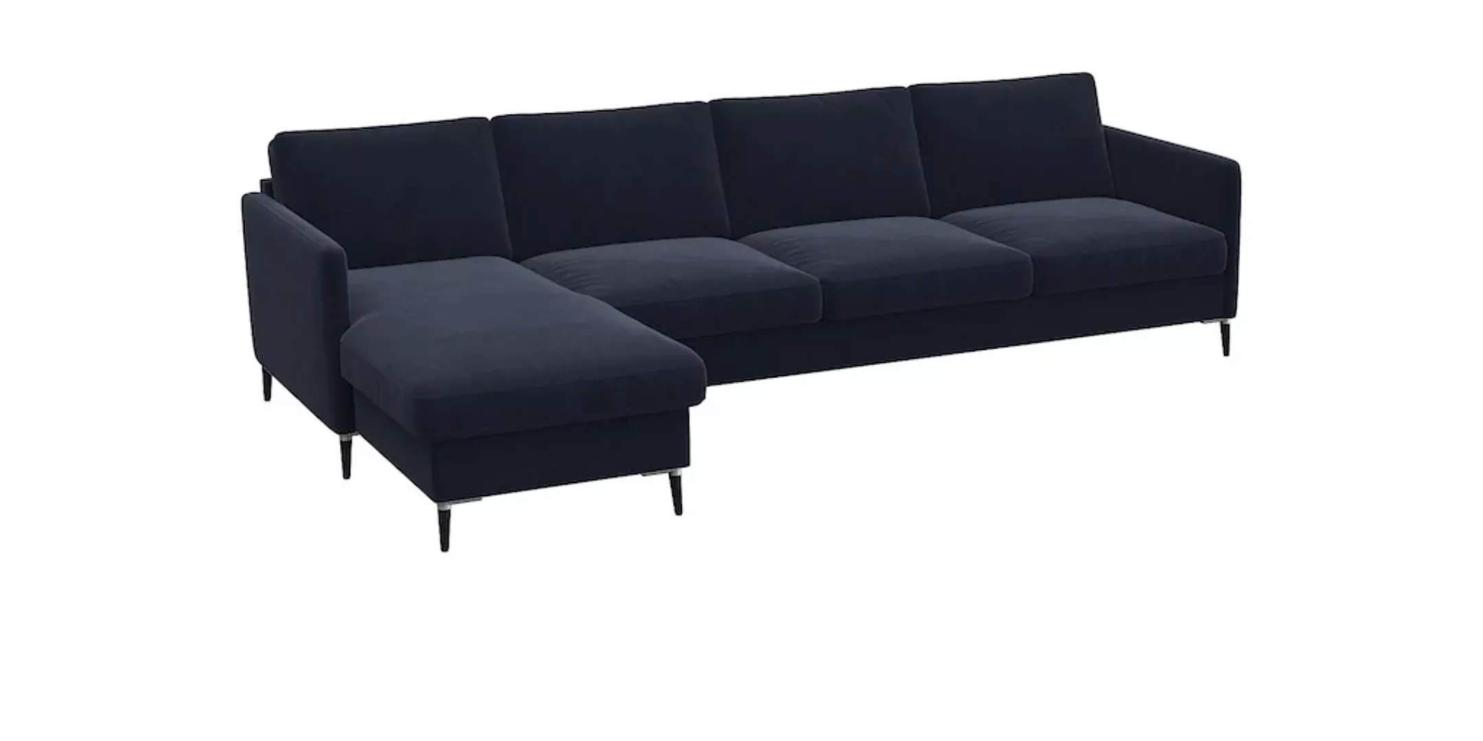 FLEXLUX Ecksofa "Fiore, L-Form", schmale Armlehnen, Kaltschaum, Füße Alu+sc günstig online kaufen
