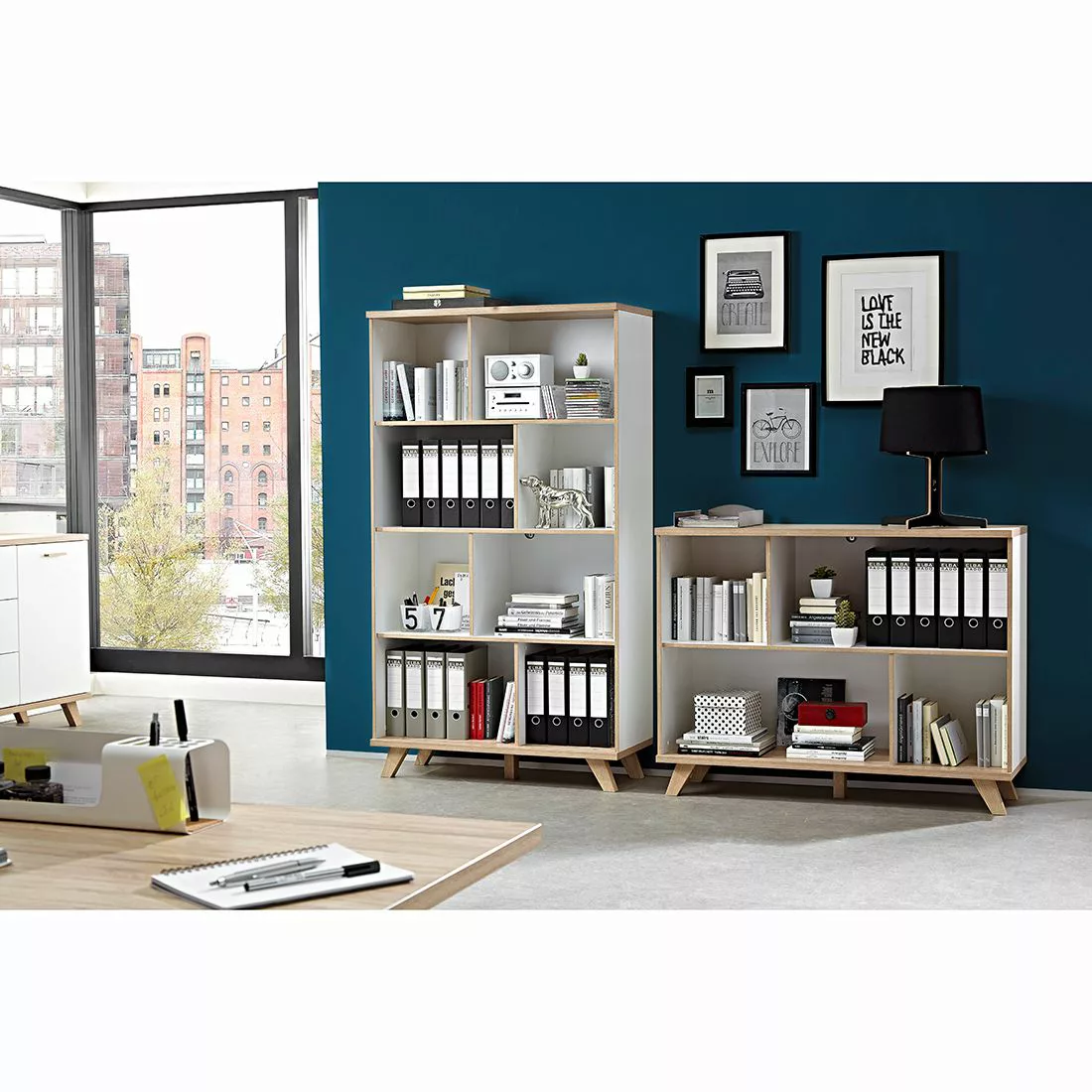 Regal - weiß - 96 cm - 166 cm - 40 cm - Regale > Bücherregale - Möbel Kraft günstig online kaufen