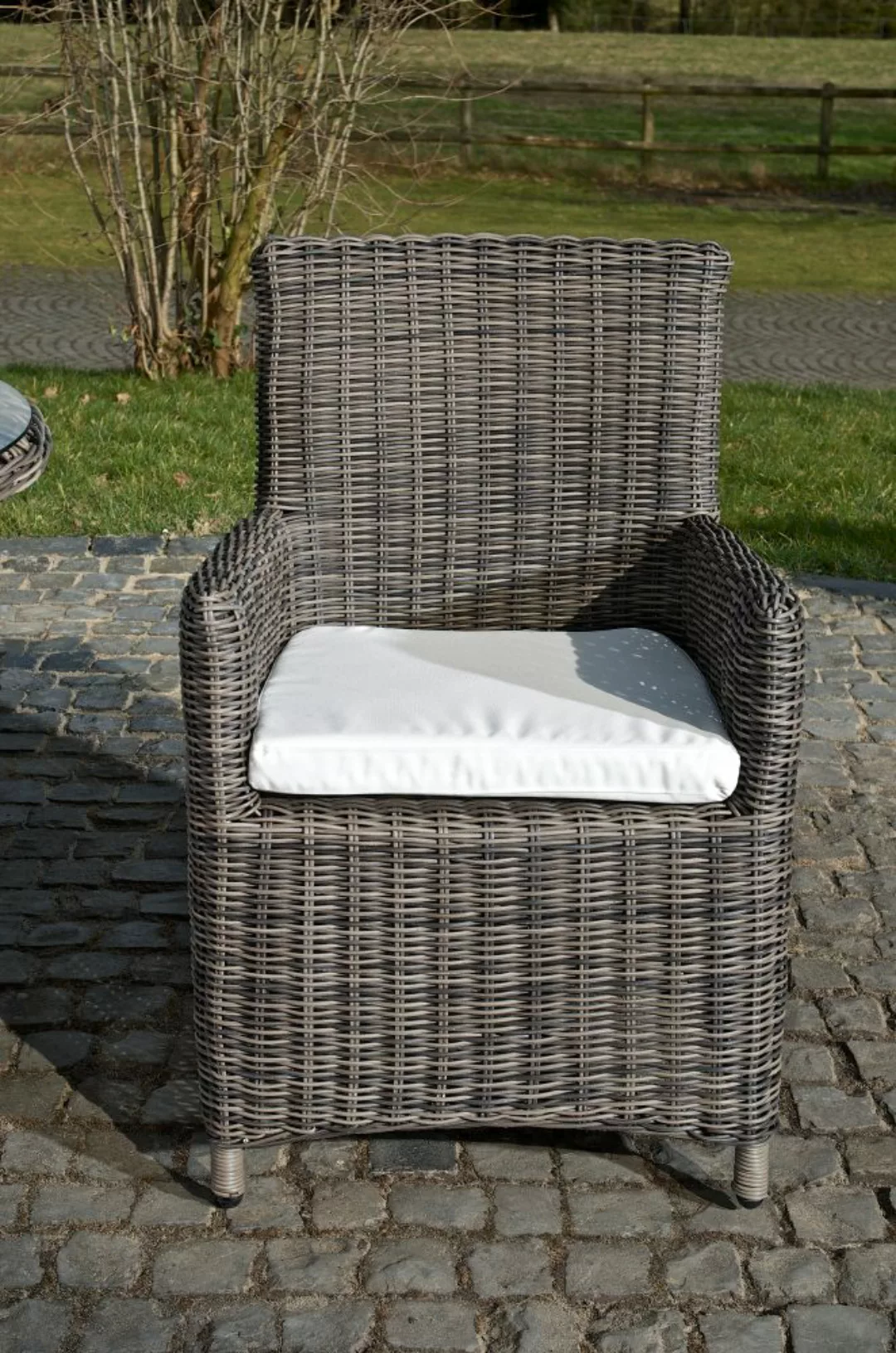 Stuhl Fontana / Sankt Marlo Cremeweiss 5mm Grau-meliert günstig online kaufen