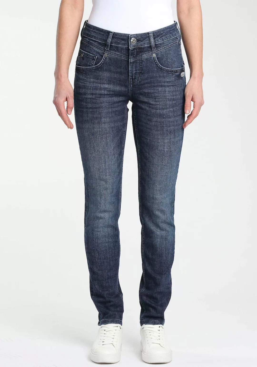 GANG Skinny-fit-Jeans "94MARISSA", mit modischer V-Passe vorn & hinten günstig online kaufen