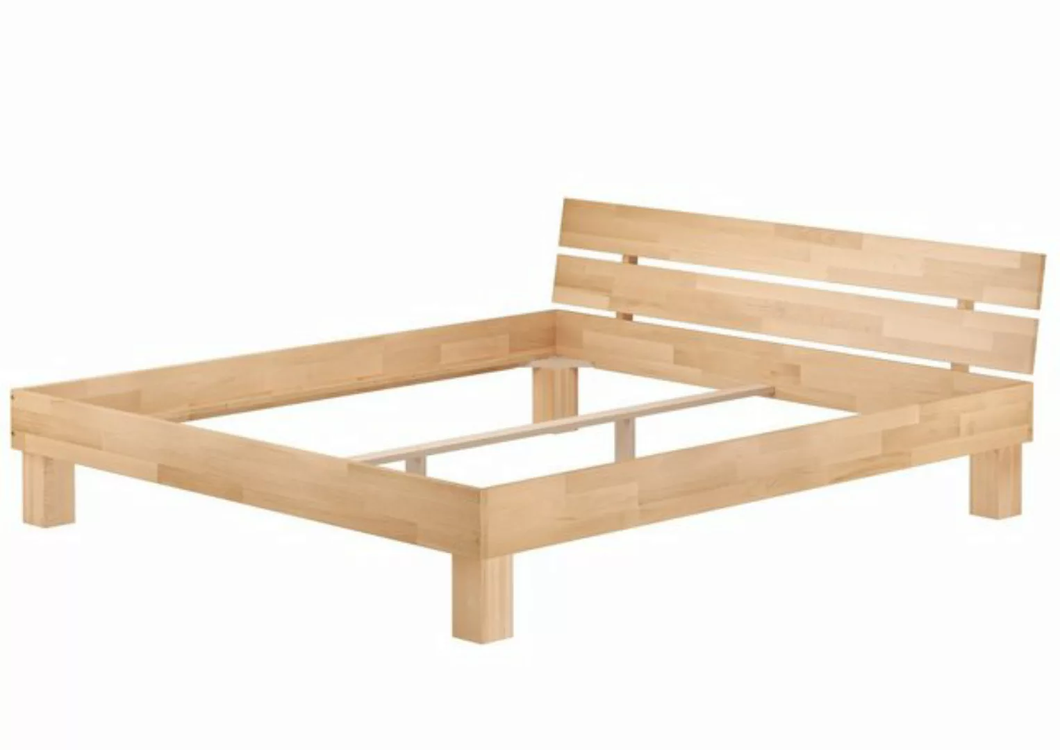 ERST-HOLZ Einzelbett Ehebett Doppelbett Buche massiv geölt überlang 180x220 günstig online kaufen