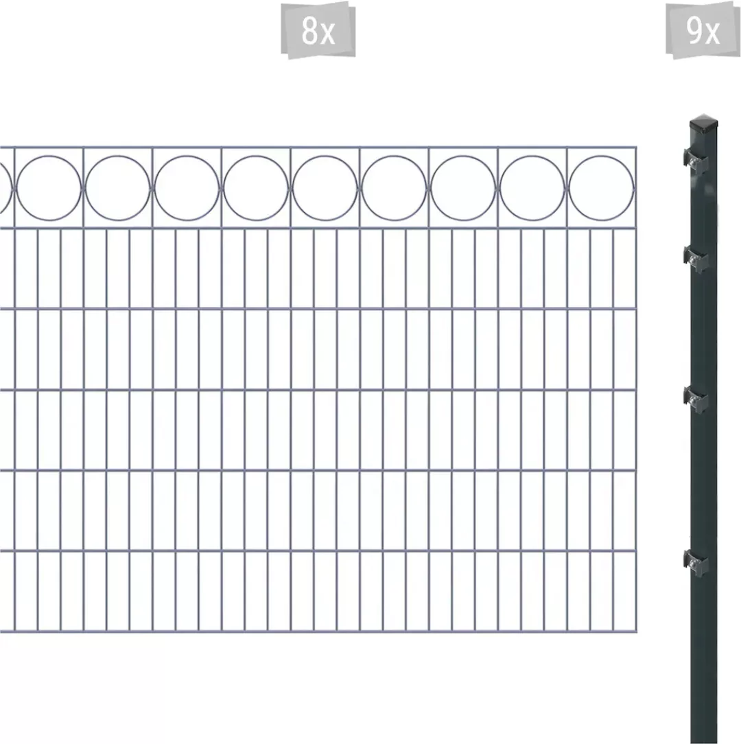 Arvotec Doppelstabmattenzaun "ESSENTIAL 120 zum Einbetonieren "Ring" mit Zi günstig online kaufen
