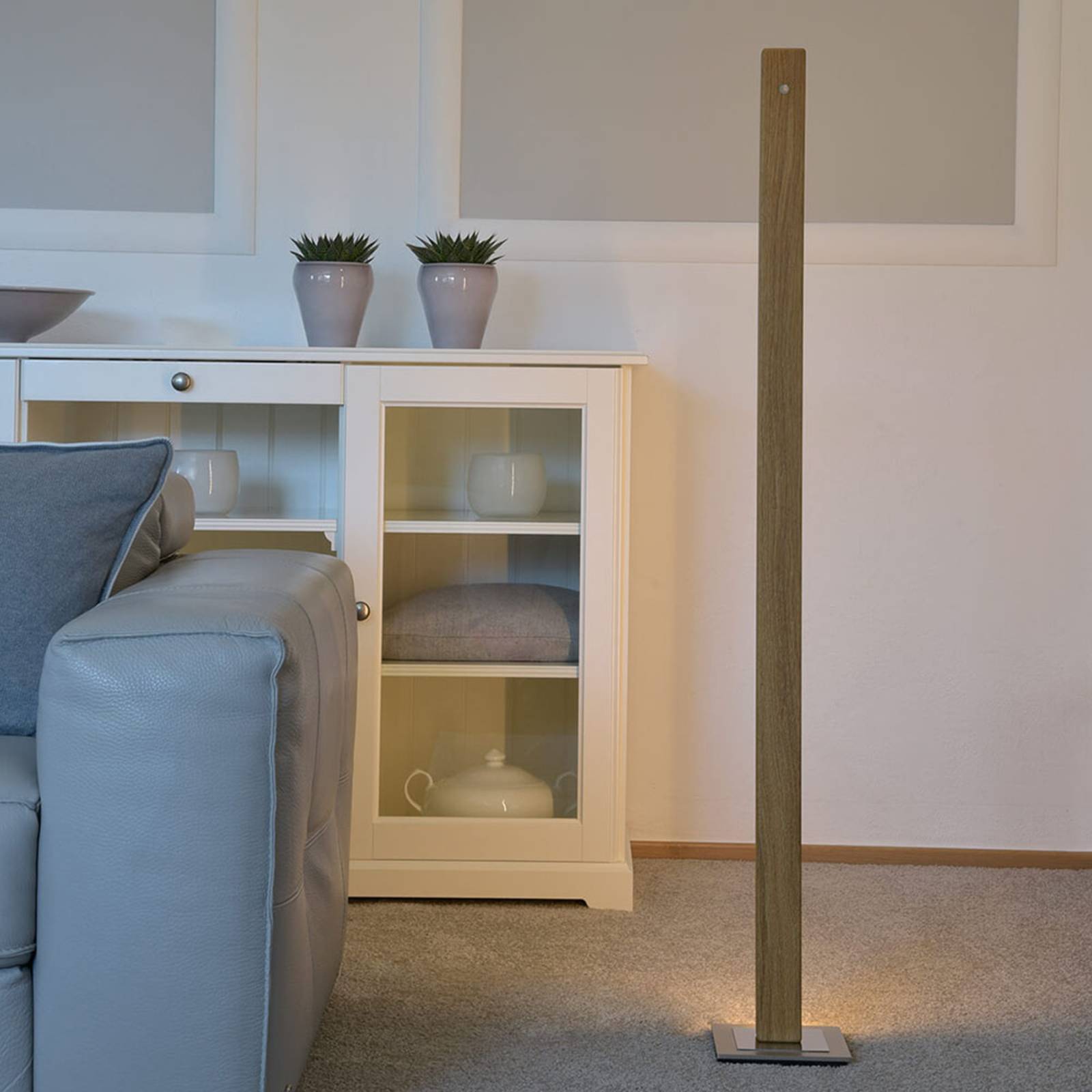 HerzBlut Leonora LED-Stehlampe 122,5cm Eiche geölt günstig online kaufen