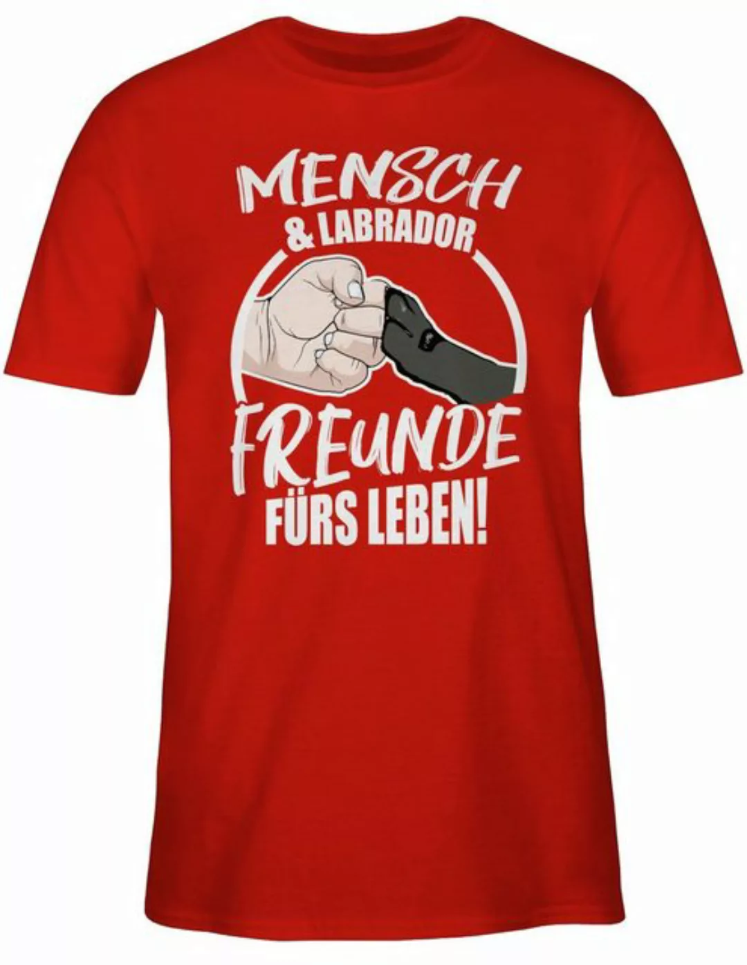 Shirtracer T-Shirt Mensch & Labrador Freunde fürs Leben Geschenk für Hundeb günstig online kaufen