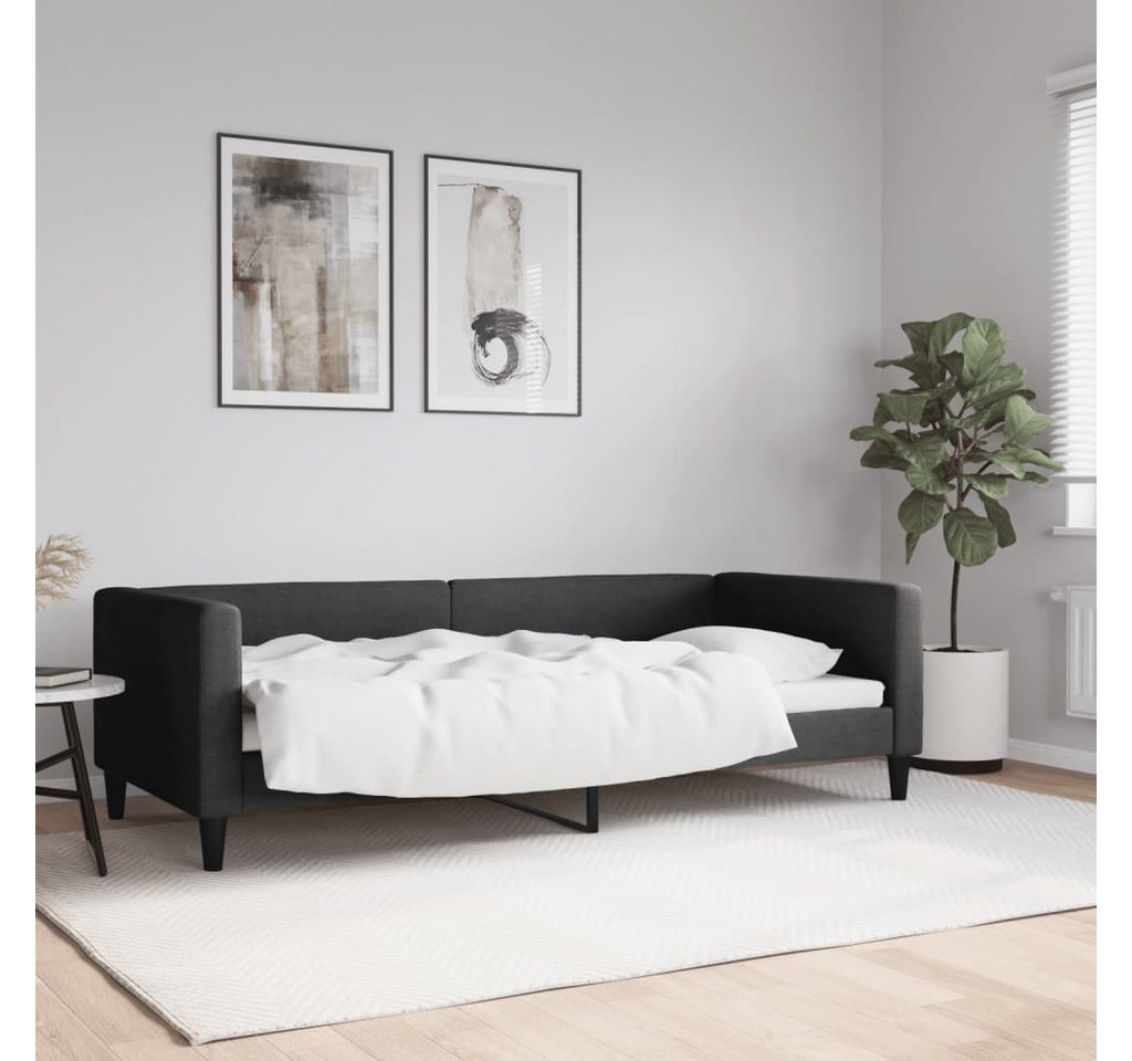 vidaXL Gästebett Tagesbett Schwarz 90x200 cm Stoff Gästebett Gästecouch Gäs günstig online kaufen