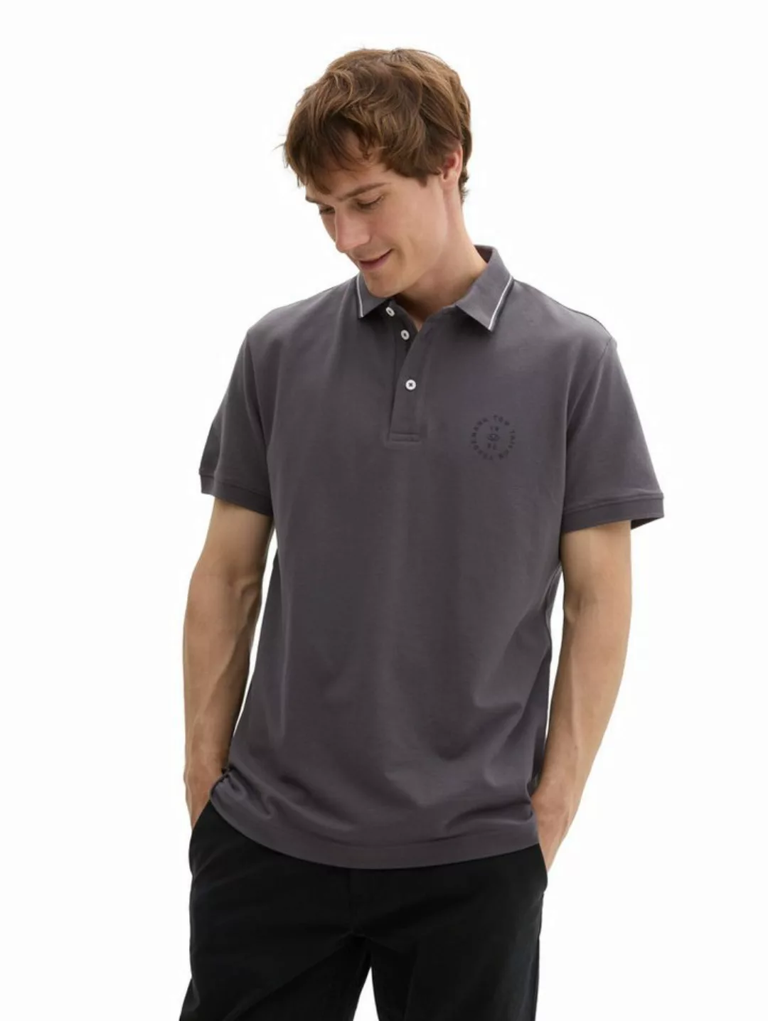 TOM TAILOR Poloshirt mit Logo Print günstig online kaufen