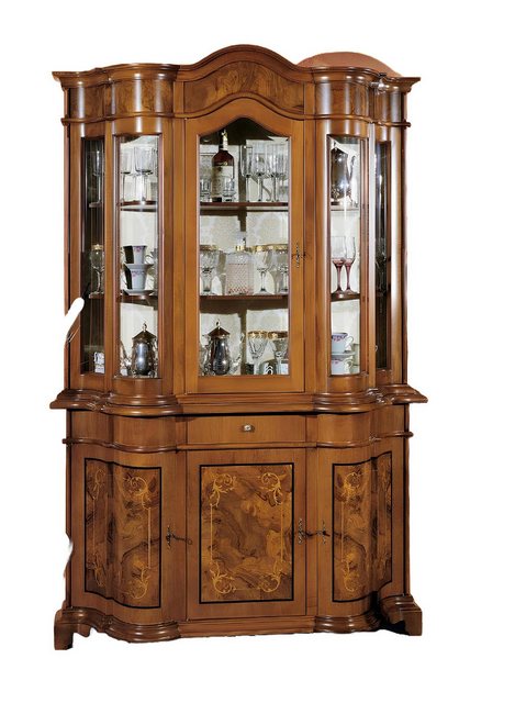 Xlmoebel Vitrine Schrank aus Holz und Glas Vitrine Möbel Regal Italienische günstig online kaufen