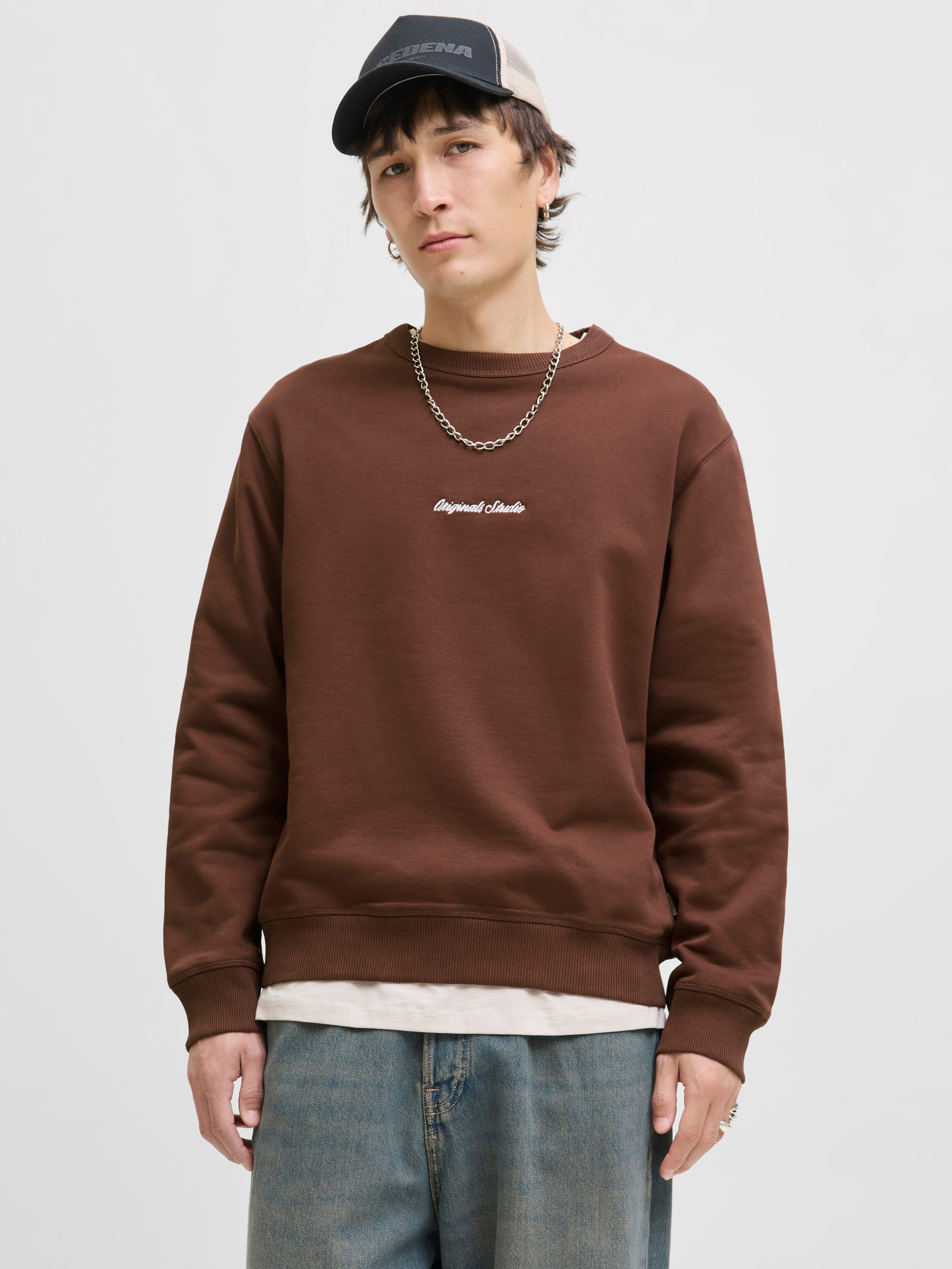 Jack & Jones Herren Sweatshirt JORNORREBRO EMB SWEAT CREW - Relaxed Fit günstig online kaufen