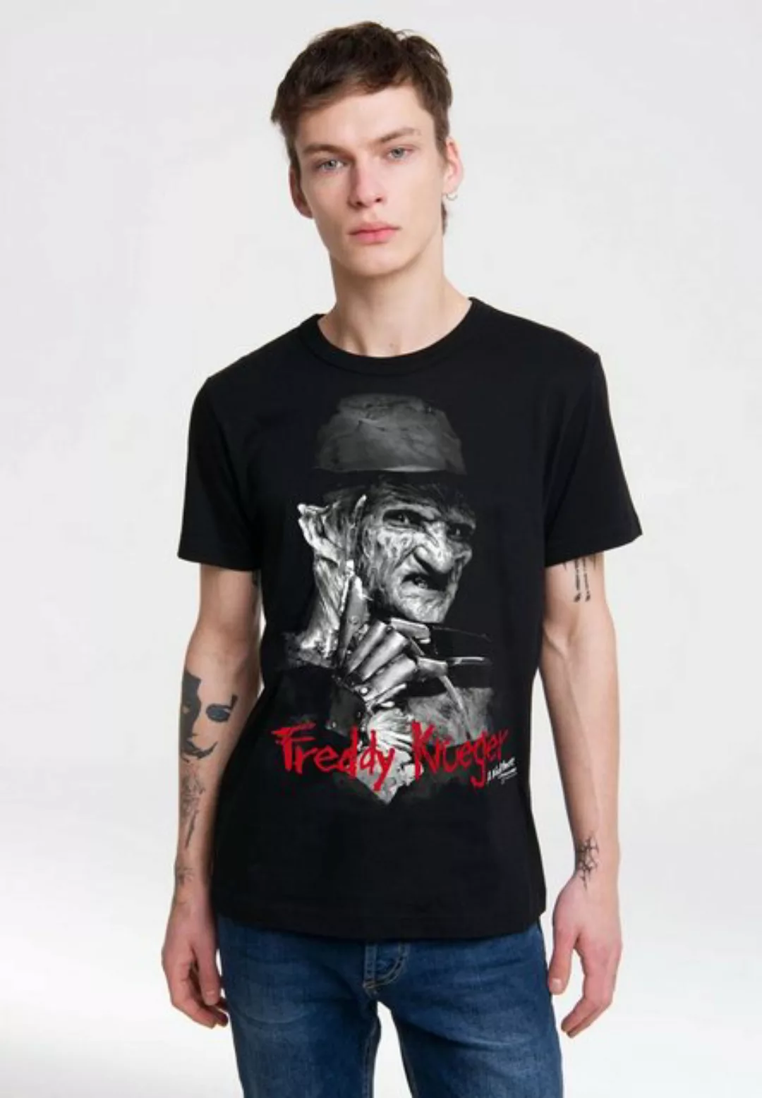 LOGOSHIRT T-Shirt Nightmare On Elm Street – Freddy Krueger mit trendigem Fr günstig online kaufen