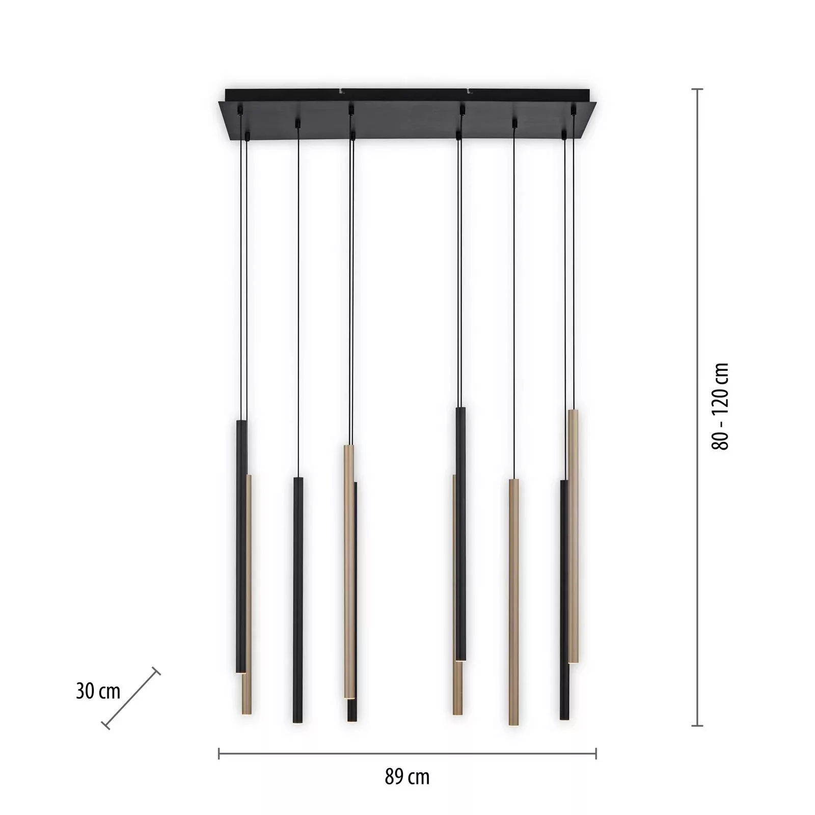 Paul Neuhaus Pendelleuchte »FLUTE«, 10 flammig, Leuchtmittel LED-Board   LE günstig online kaufen