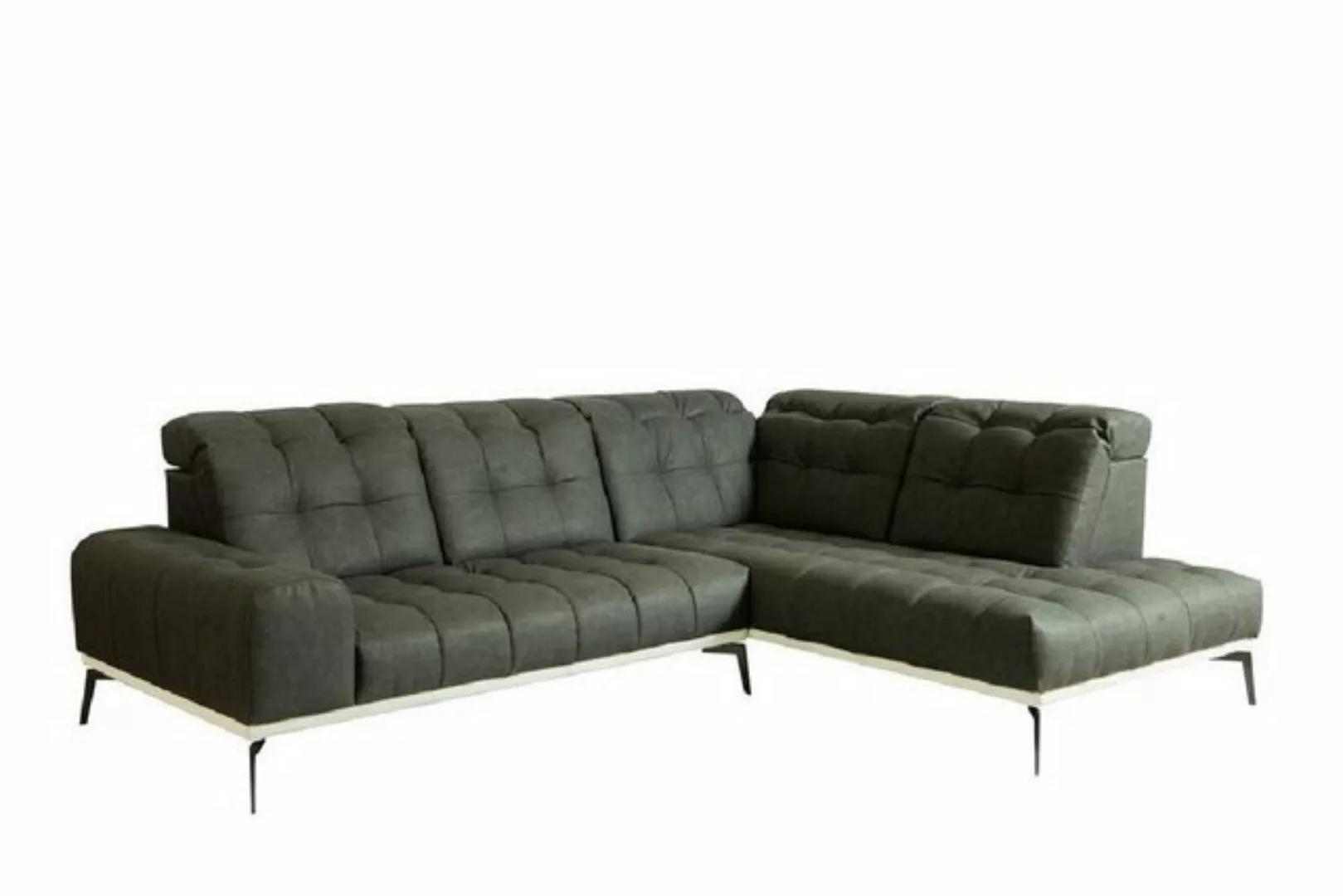 JVmoebel Ecksofa Schwarze L-Form Couch modernes Ecksofa Polstermöbel Textil günstig online kaufen