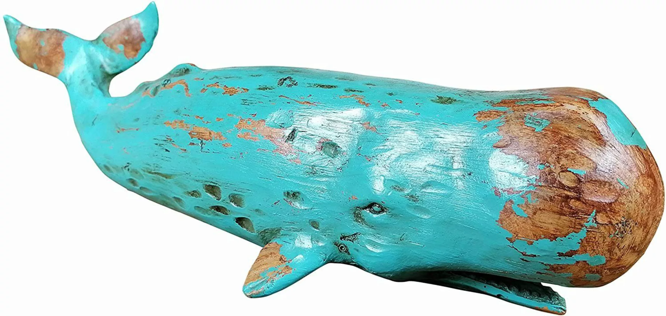 MichaelNoll Dekofigur Wal Dekofigur Polyresin Holz-Optik günstig online kaufen