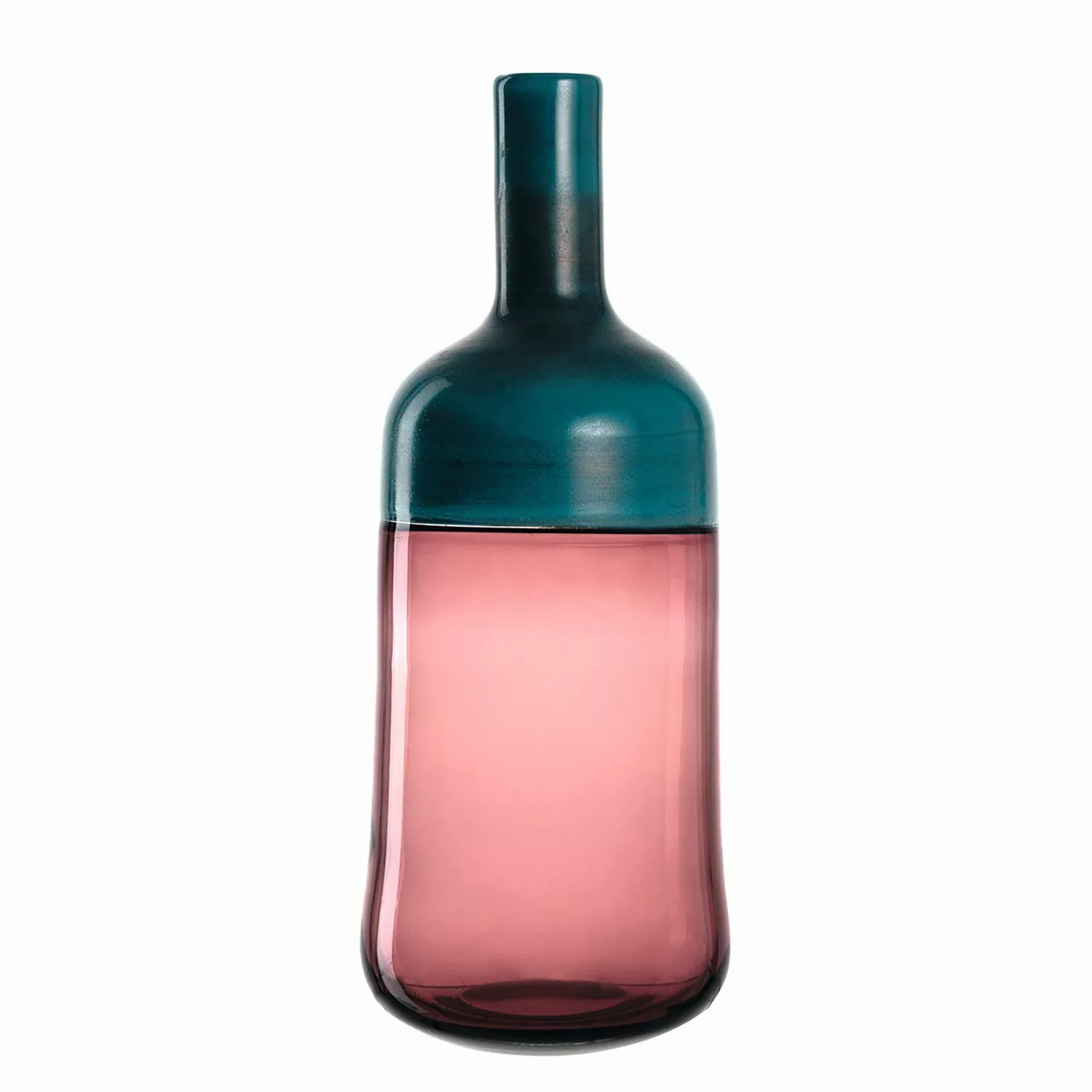 home24 Leonardo Vase Lucente X Türkis/Rosa Glas 15x38x15 cm (BxHxT) illumin günstig online kaufen