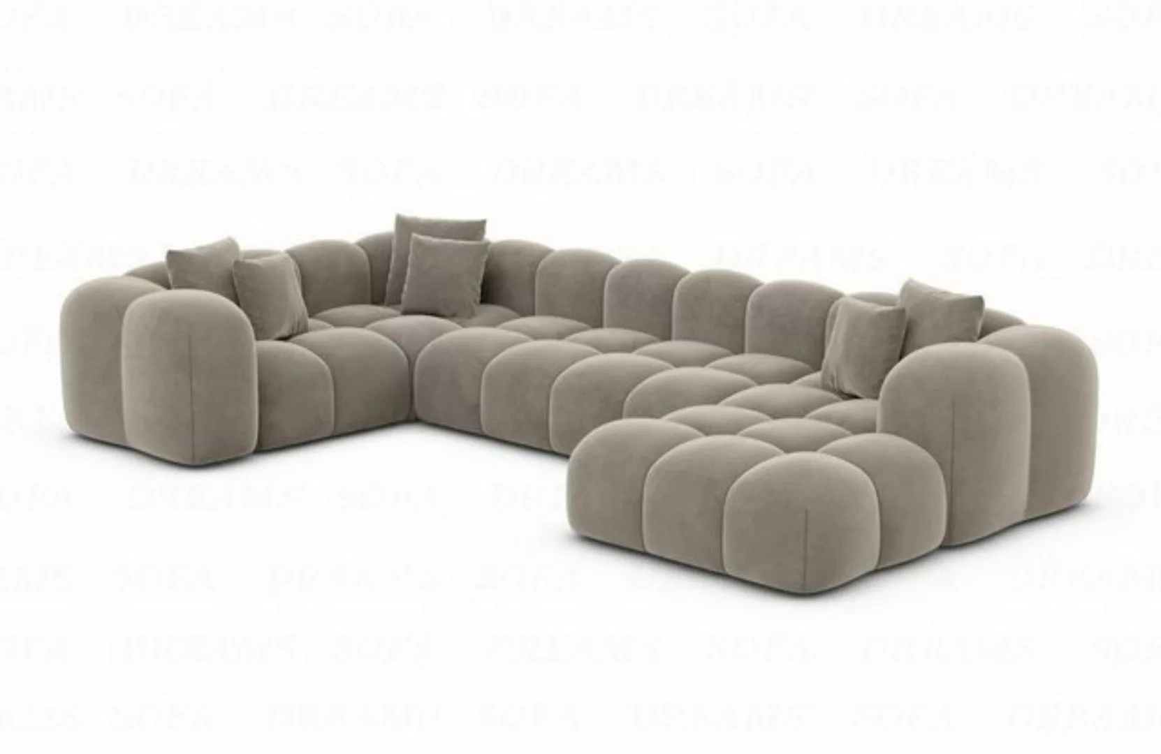 Sofa Dreams Wohnlandschaft Design Couch Stoff Wohnlandschaft Formentera U F günstig online kaufen