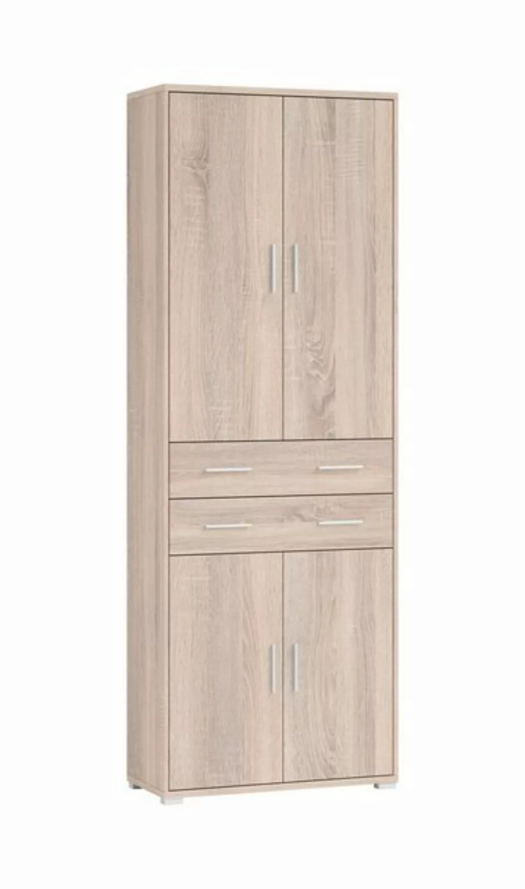 PREISBRECHER Aktenschrank Clermont (BxHxT: 79,1x221,2x35 cm) in Sonoma/Eich günstig online kaufen