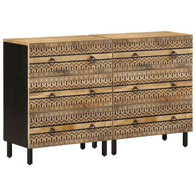 vidaXL Fächerschrank Sideboards 2 Stk. Massivholz Mango (2-St) günstig online kaufen