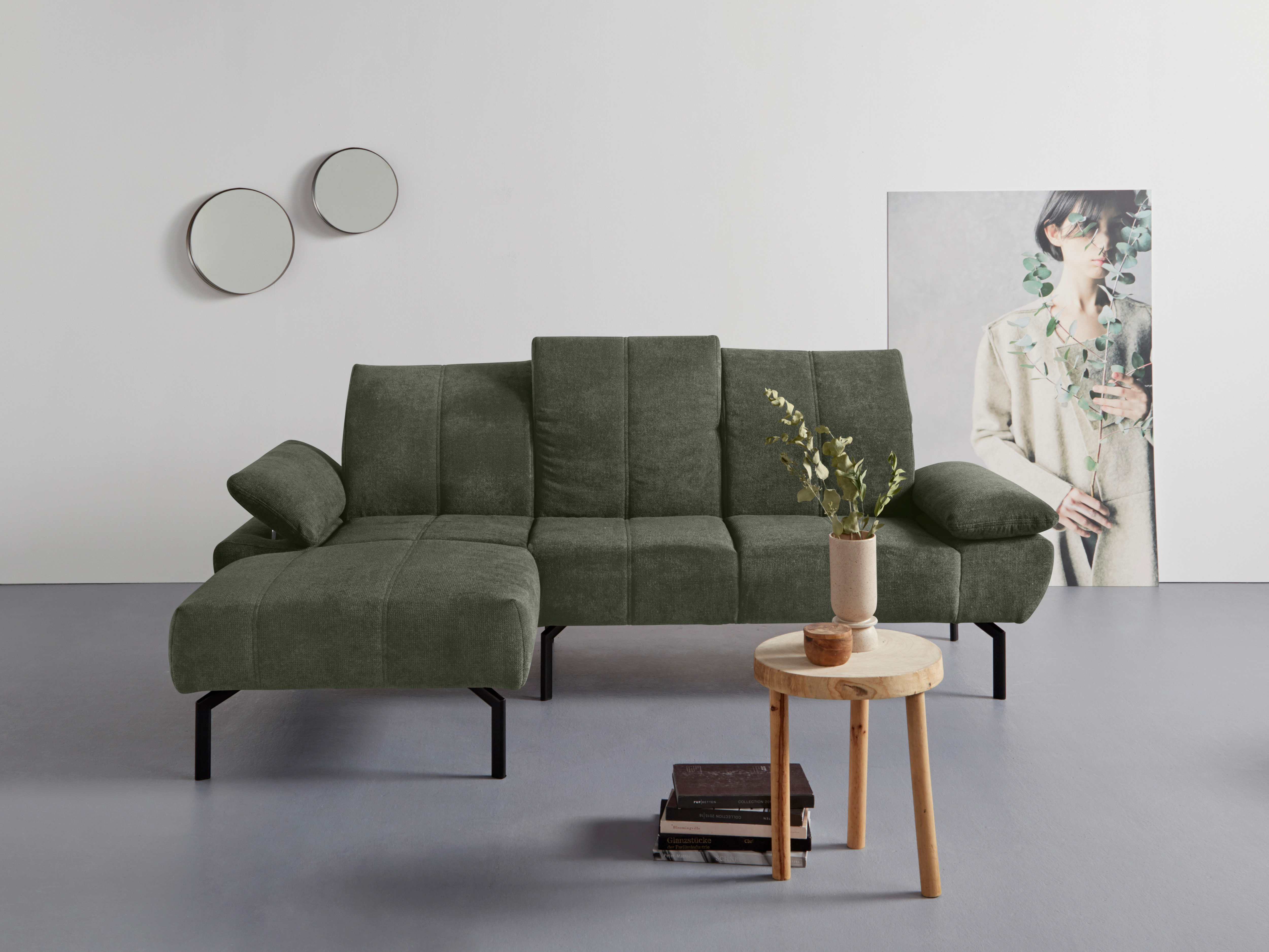 Places of Style Ecksofa "Ryedal L-Form", wahlweise mit oder ohne Sockel in günstig online kaufen