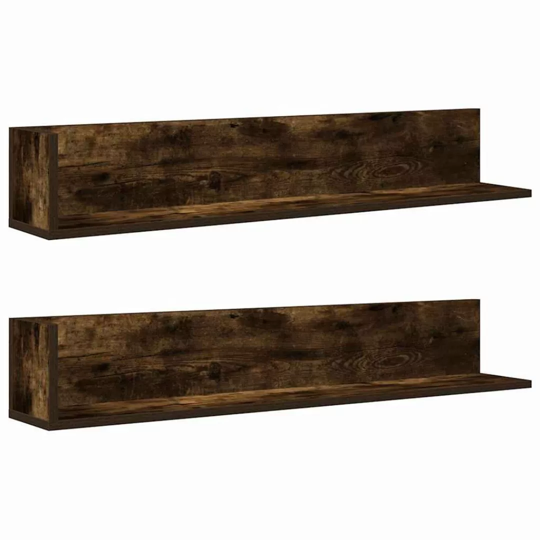 vidaXL Regal Wandregale 2 Stk. Räuchereiche günstig online kaufen