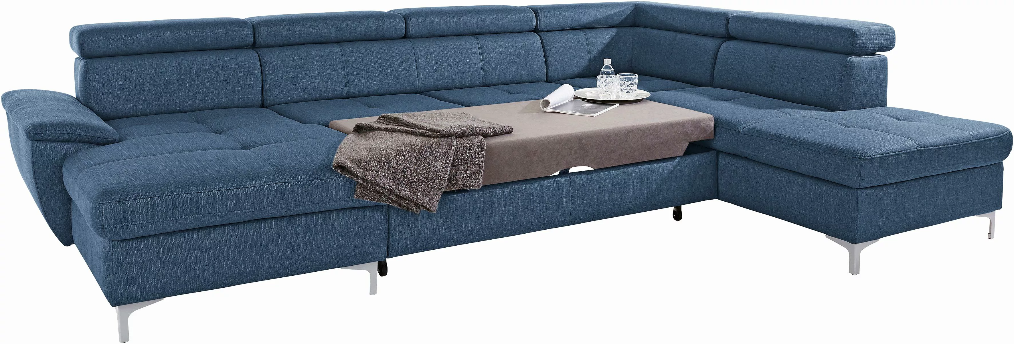 exxpo - sofa fashion Wohnlandschaft Azzano, U-Form, wahlweise mit Bettfunkt günstig online kaufen