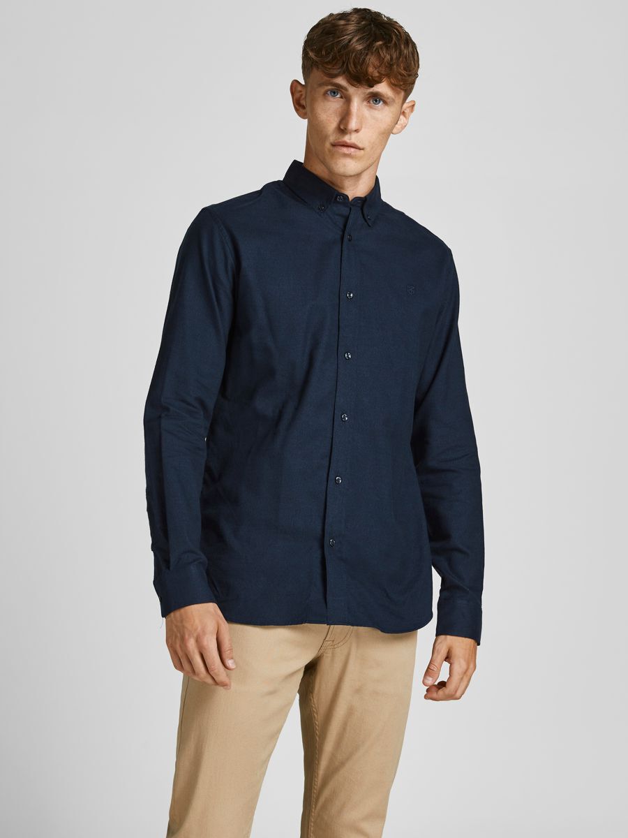 Jack & Jones Blaperfect Twist Langarm Hemd 2XL Navy Blazer / Slim Fit günstig online kaufen