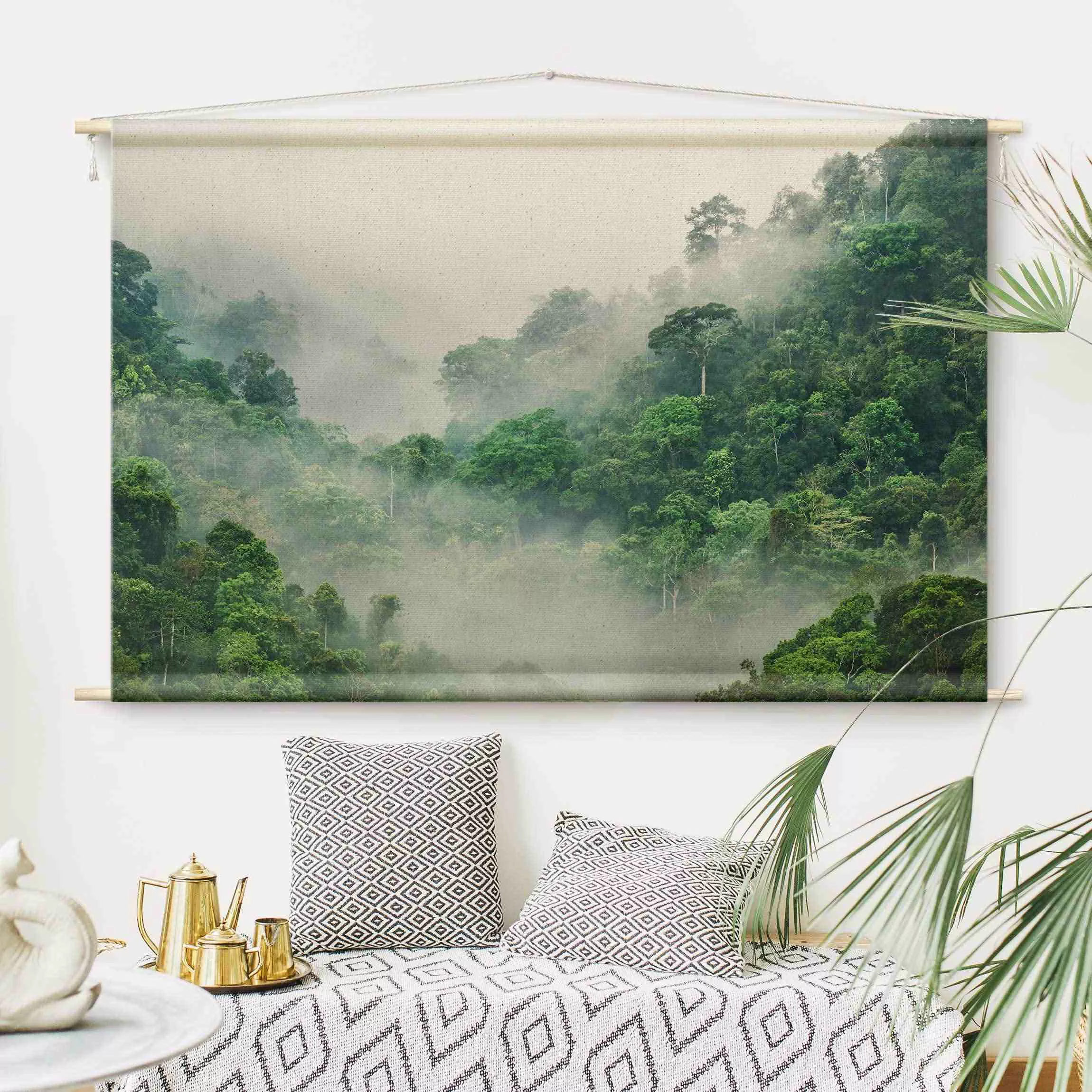 Wandteppich Dschungel im Nebel günstig online kaufen