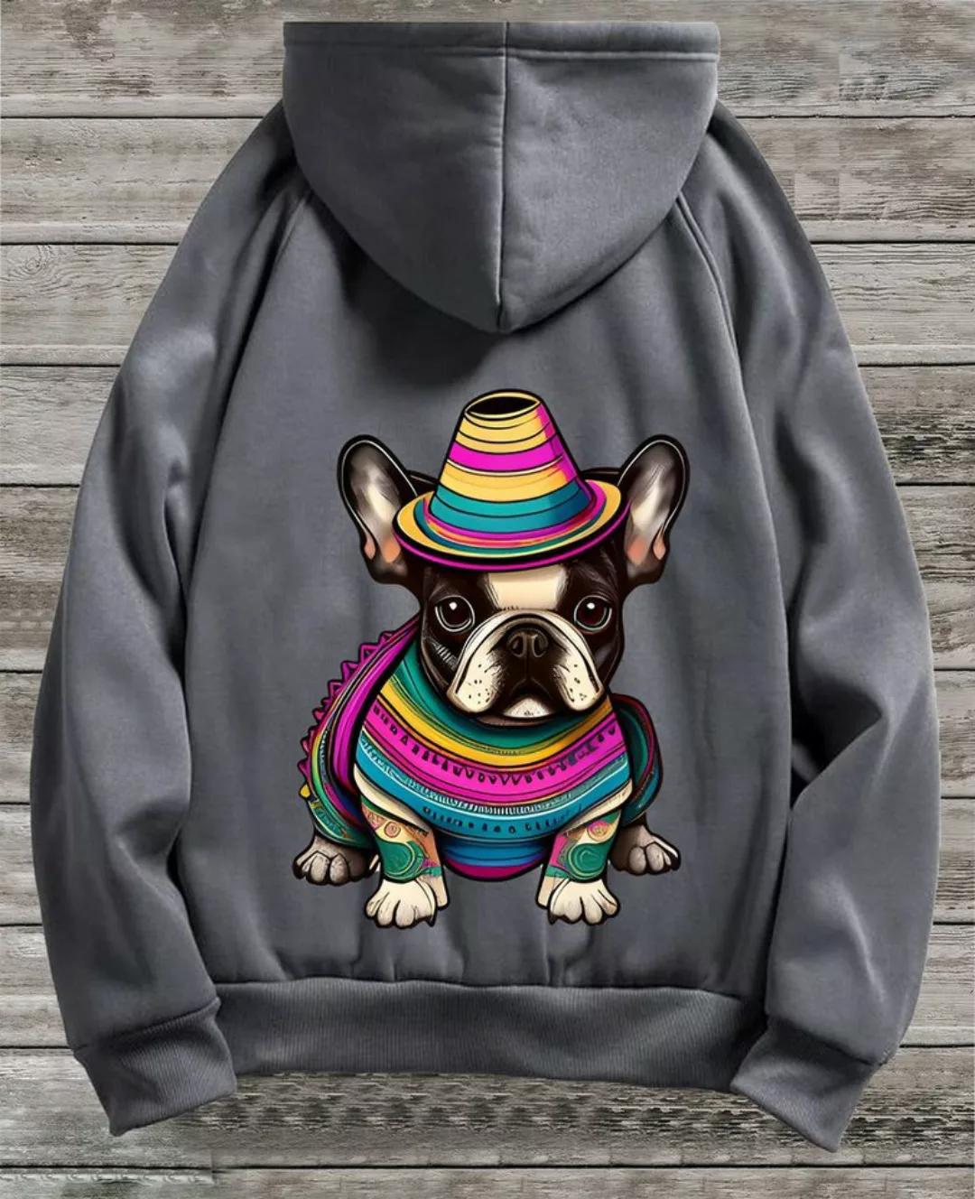 RMK Hoodie Damen Pullover Basic Pulli Kapuzenpullover Seitentaschen Hund Me günstig online kaufen