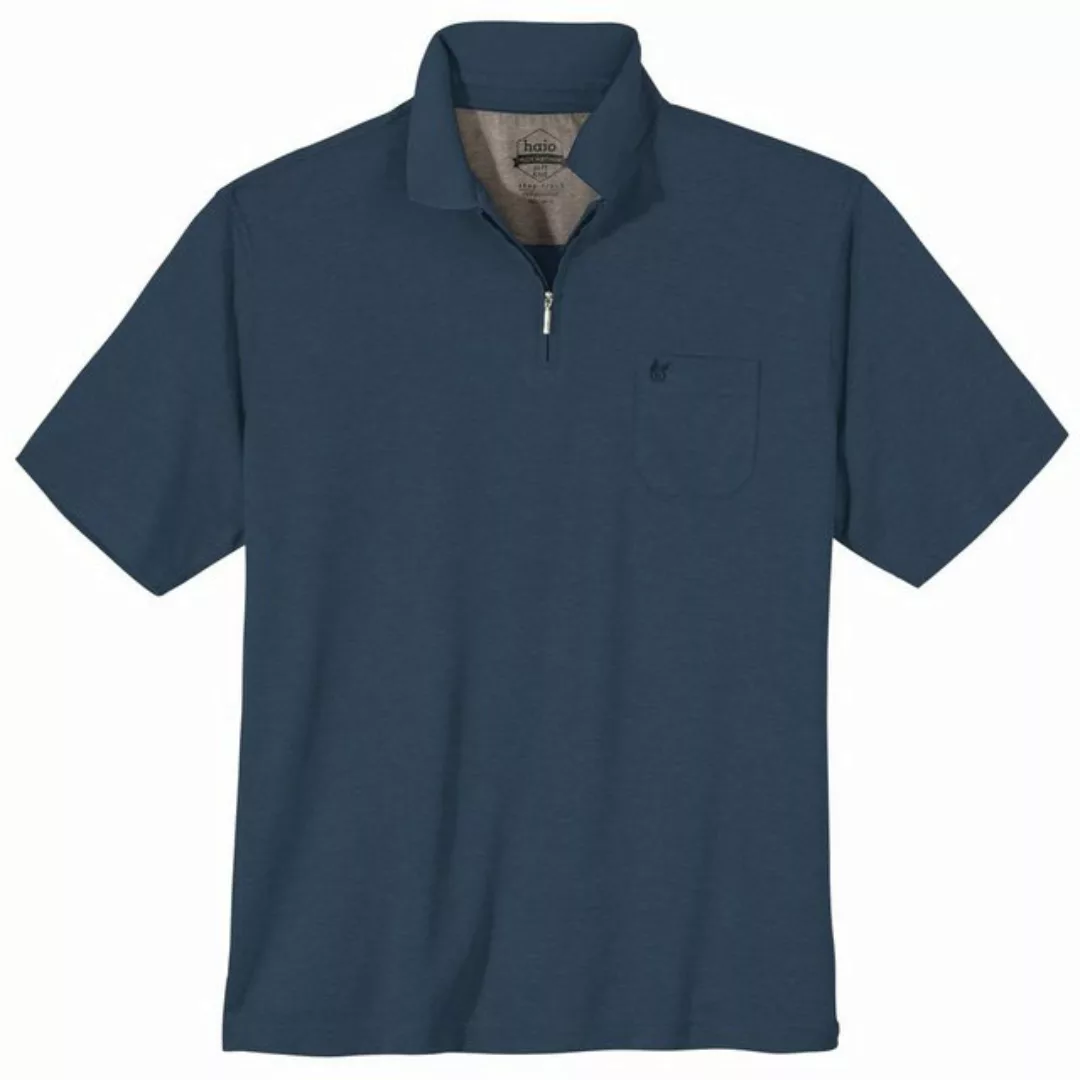 Hajo Poloshirt Große Größen Herren Zipper Poloshirt Stay Fresh marine Hajo günstig online kaufen