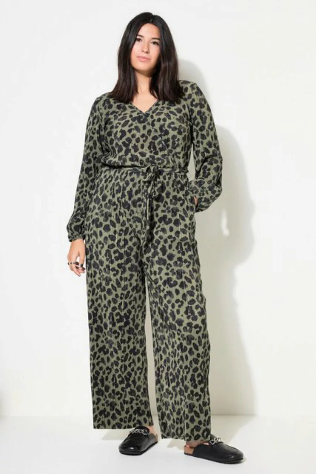 Studio Untold Maxikleid Jumpsuit Plissee Leo weites Bein günstig online kaufen