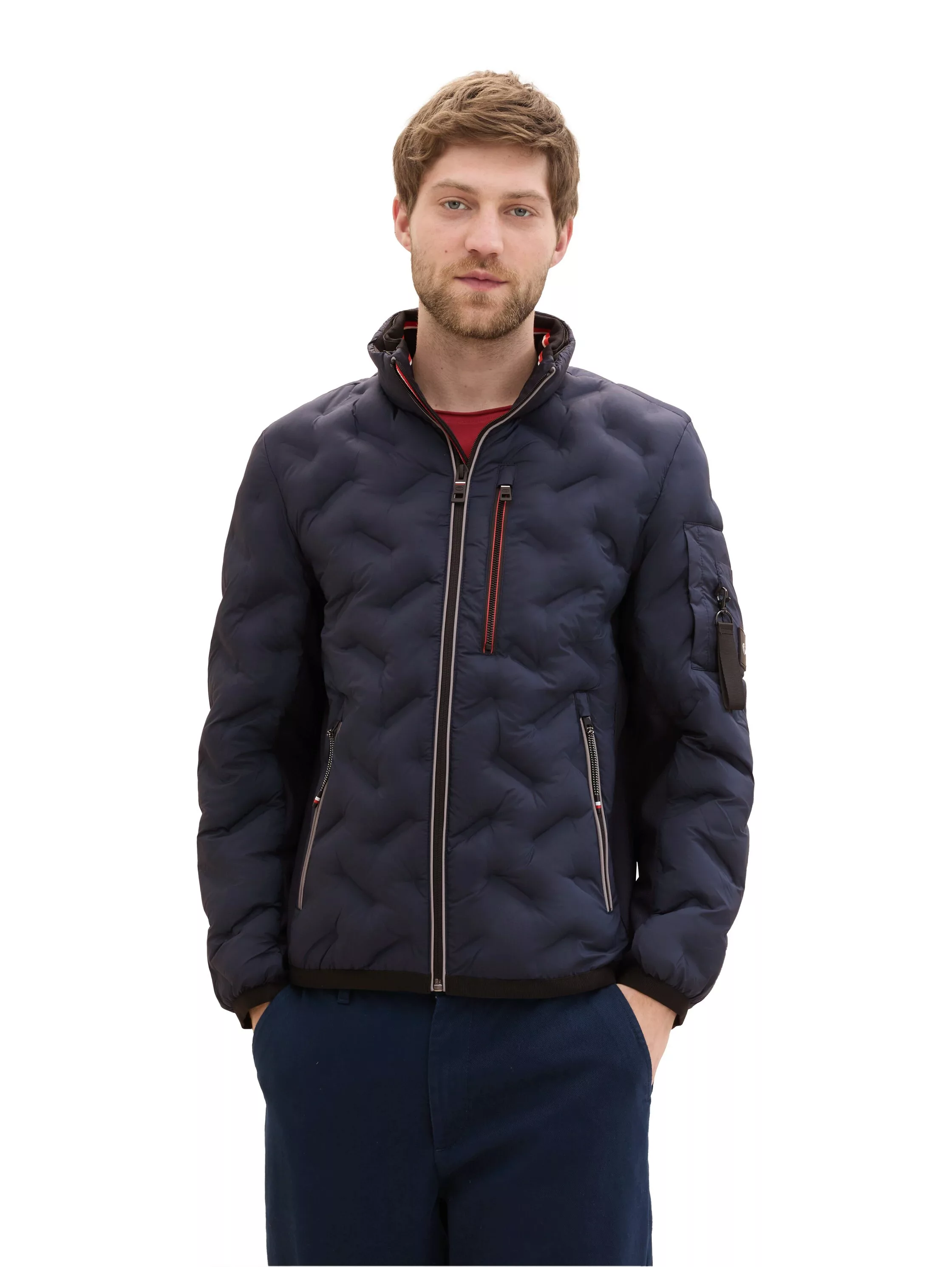 TOM TAILOR Outdoorjacke Hybrid Jacke mit verstaubarer Kapuze günstig online kaufen