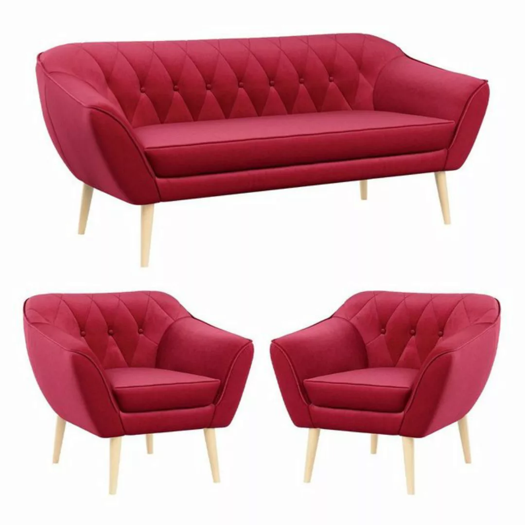 MKS MÖBEL Sofa PIRS 3 1 1, mit Relaxfunktion, Moderne Sofa Set, Skandinavis günstig online kaufen