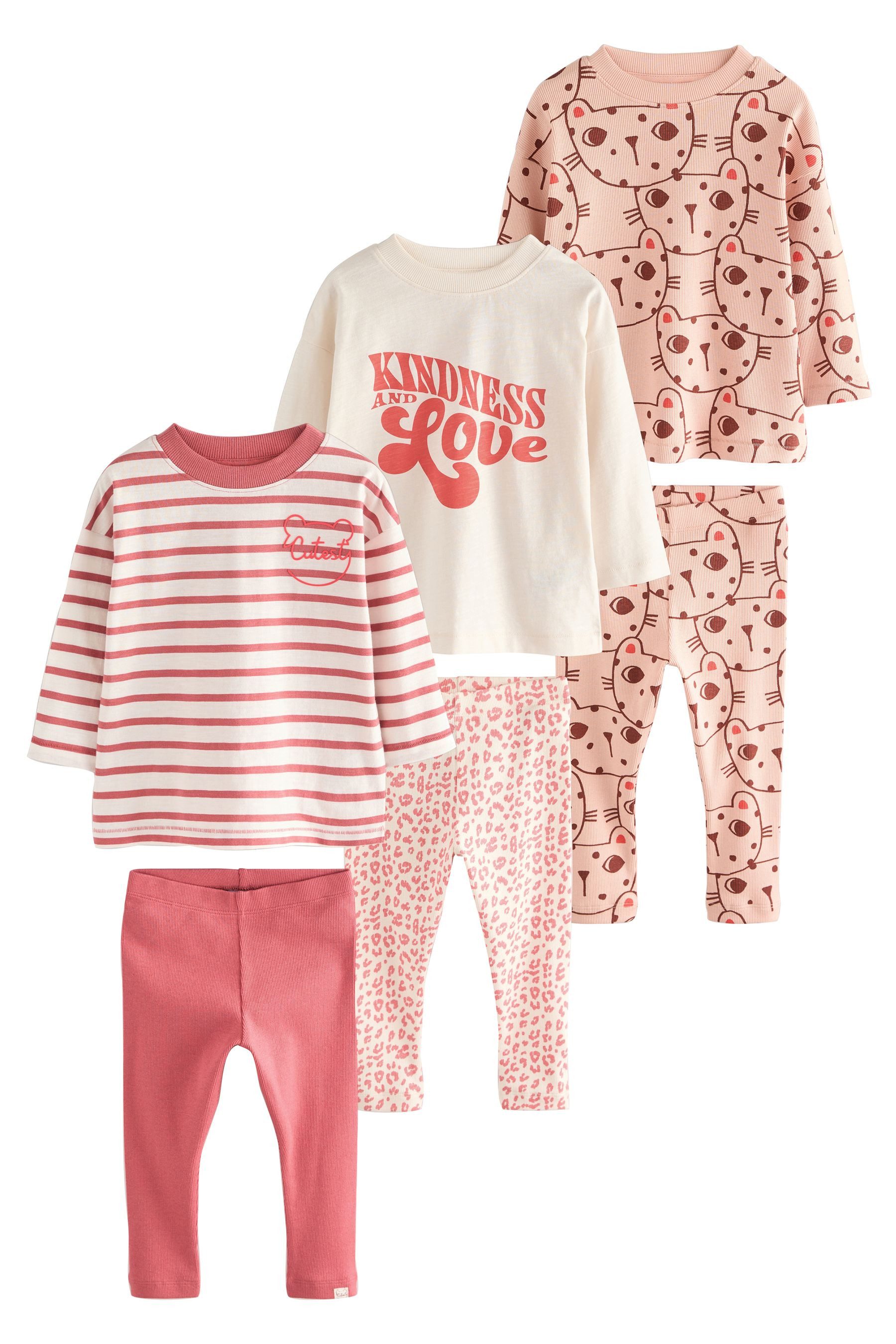 Next Pyjama Kindness Katzen-Schlafanzug, 3er-Pack (6 günstig online kaufen