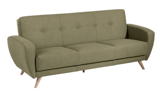 58 aufm Kessel Sofa 3-Sitzer mit Bettfunktion Karen Bezug Samtvelours (mit günstig online kaufen