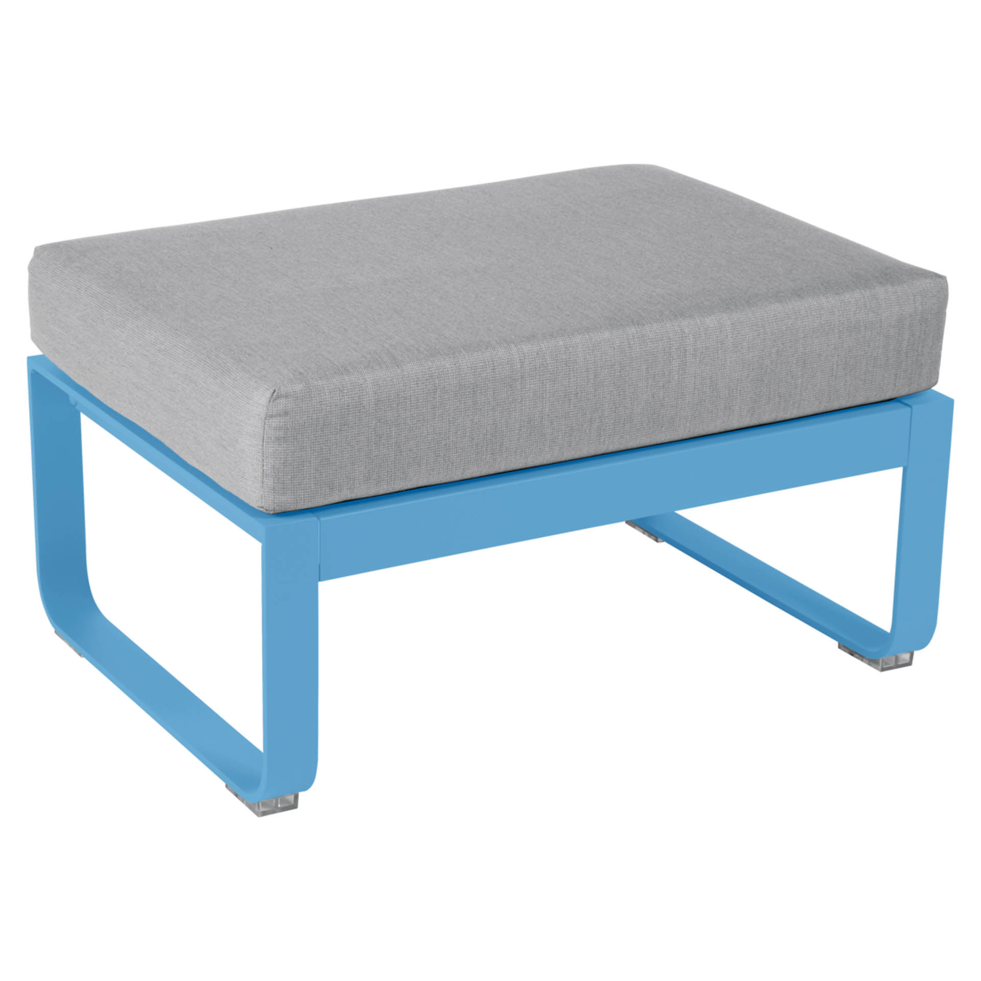 Bellevie 1-Sitzer Hocker E1 Maya-Blau 79 Flanellgrau günstig online kaufen