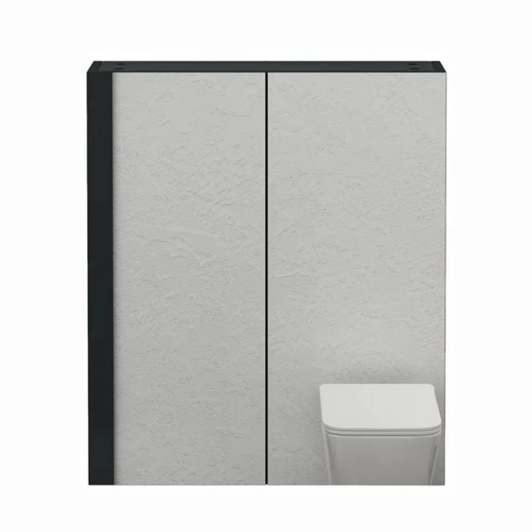 doporro Spiegelschrank Wandschrank Wandspiegel 60/80/100/120x70cm Weiß/Anth günstig online kaufen