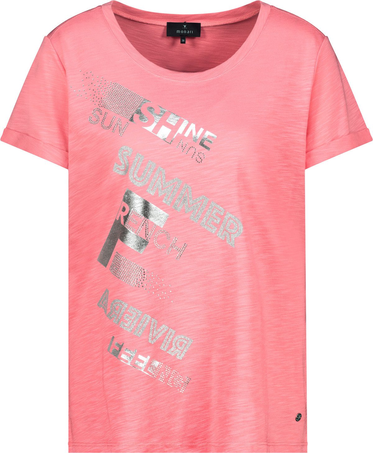Monari Rundhalsshirt, mit Folienglanzdruck günstig online kaufen