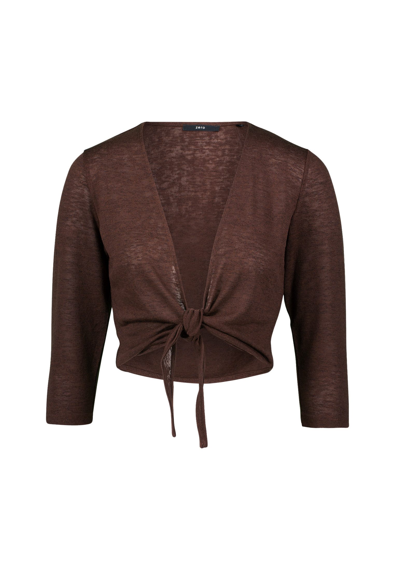 Zero Sweatshirt "zero Damen Strickjacke zum Binden", drapiert /gerafft günstig online kaufen