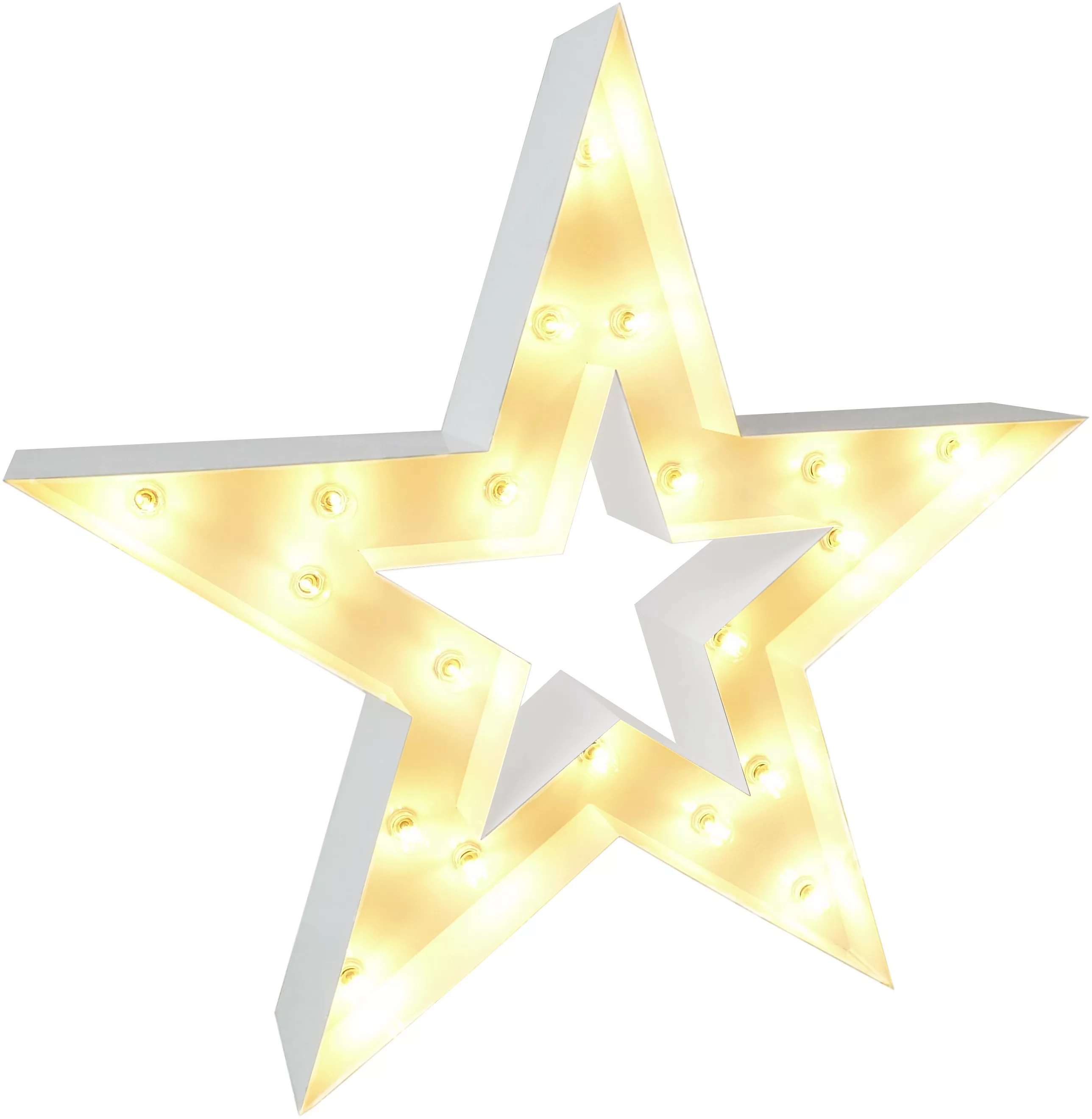 MARQUEE LIGHTS LED Dekolicht »Star«, 20 flammig-flammig, Wandlampe, Tischla günstig online kaufen