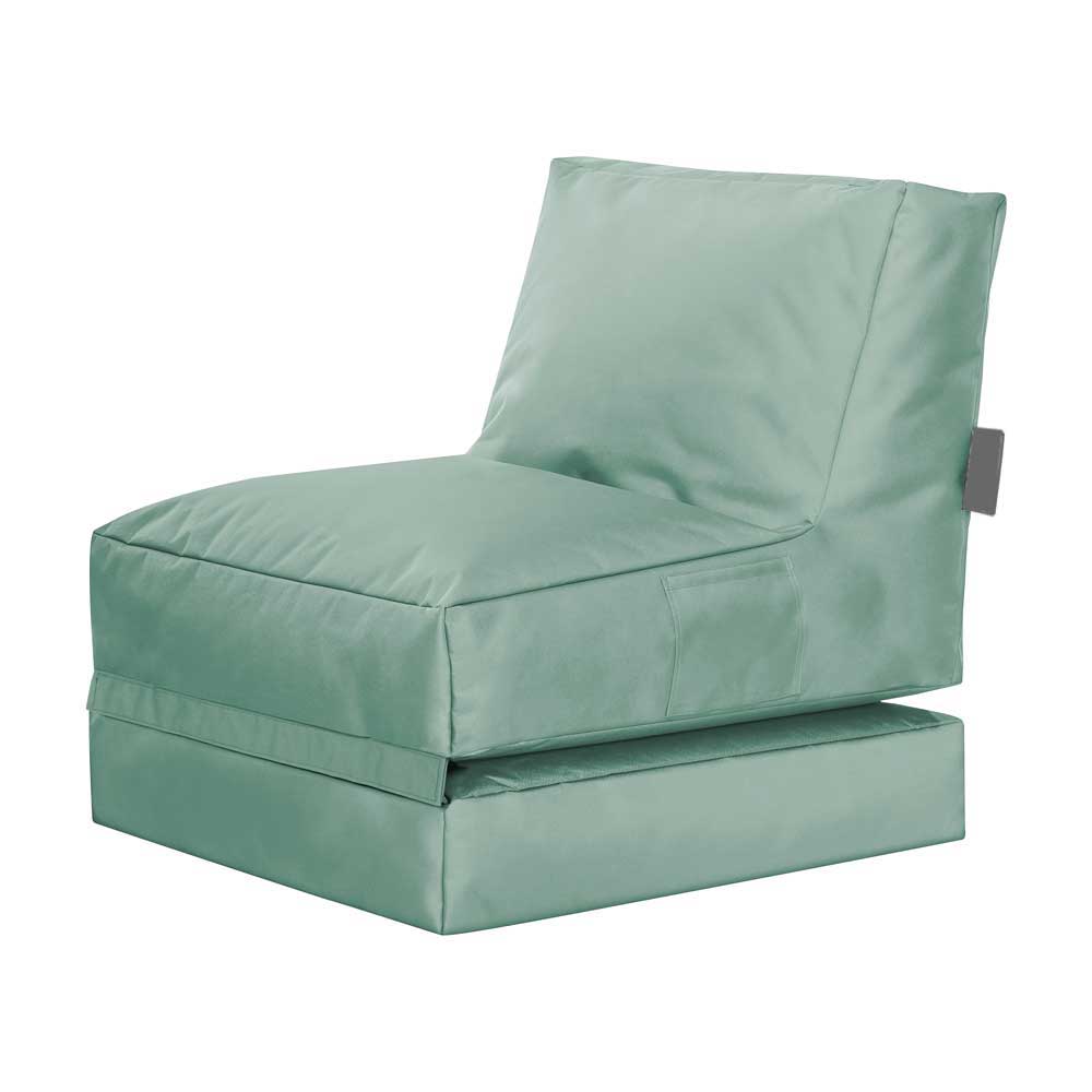 Faltbarer Sessel in Graugrün Stoff Made in Germany günstig online kaufen