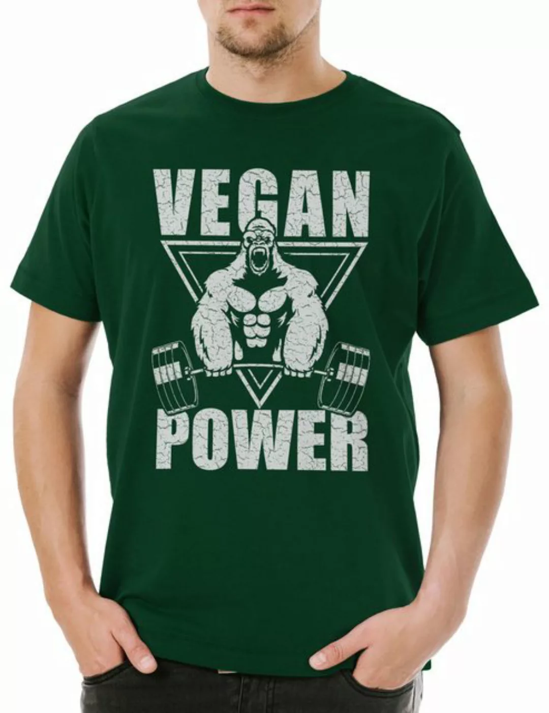 Urban Backwoods Print-Shirt Vegan Power Herren T-Shirt Veganer Speziesismus günstig online kaufen