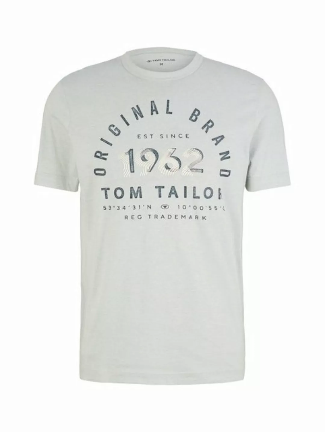 TOM TAILOR Print-Shirt Striped T-Shirt With Print (1-tlg) günstig online kaufen