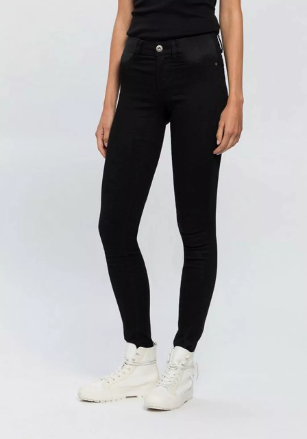 Arizona Skinny-fit-Jeans "Ultra Stretch", skinny-fit, mit Used-Look-Crinkle günstig online kaufen