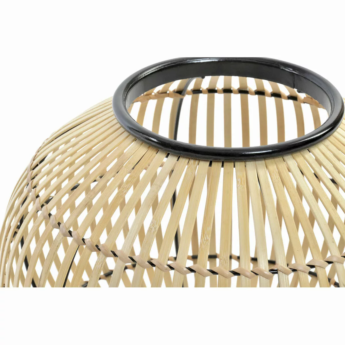 Tischlampe Dkd Home Decor Schwarz Metall Braun Bambus (36 X 36 X 37 Cm) günstig online kaufen