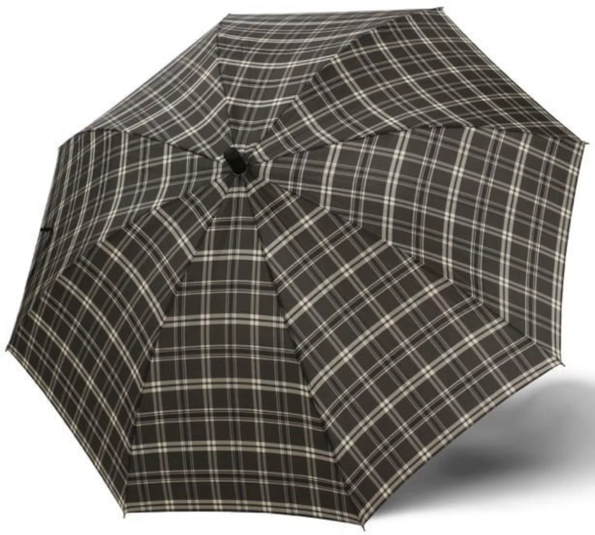 doppler Langregenschirm "Golf Flex AC Karo brown/beige" günstig online kaufen