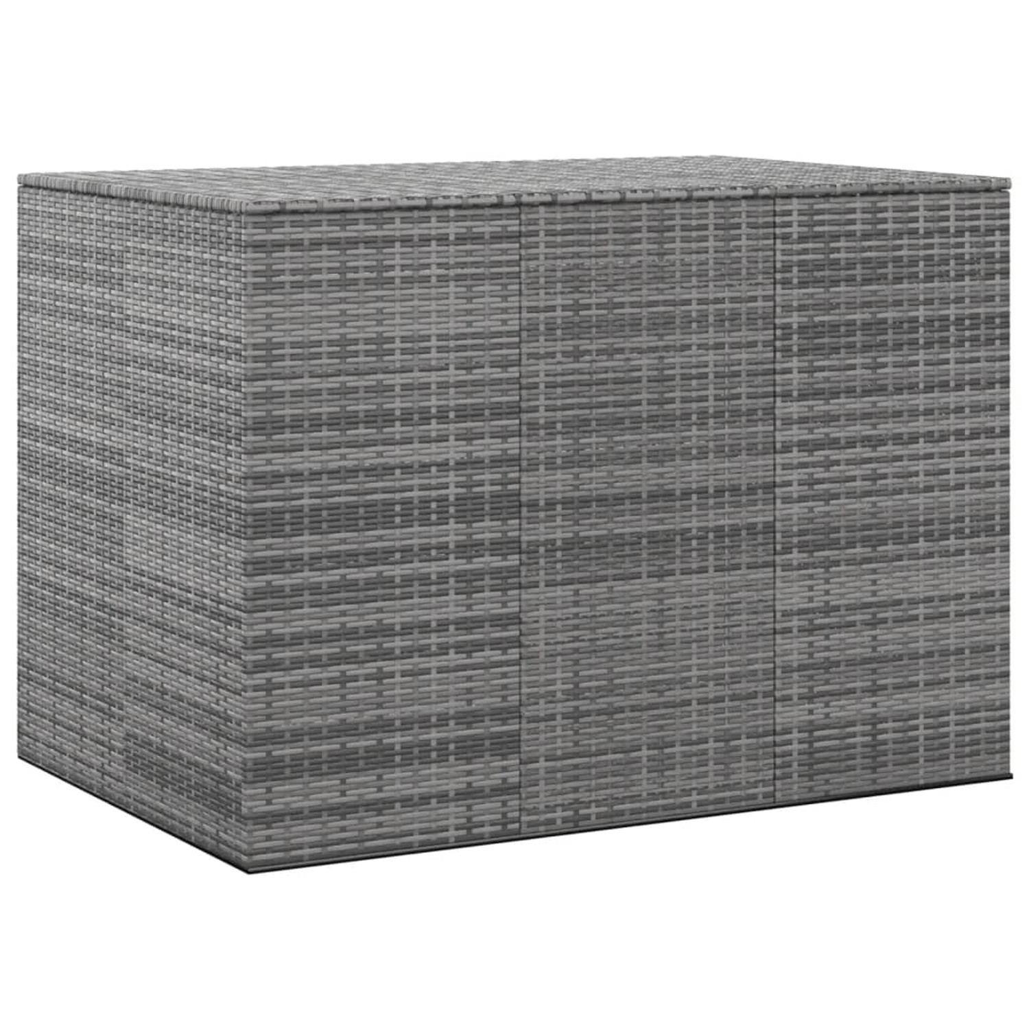 Vidaxl Garten-kissenbox Pe Rattan 145x100x103 Cm Grau günstig online kaufen