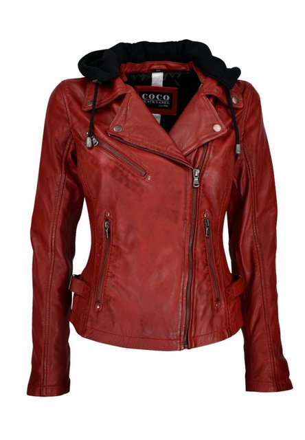 COCO Black Label since1986 Lederjacke MQ-Splash im Biker Style mit Reverkra günstig online kaufen