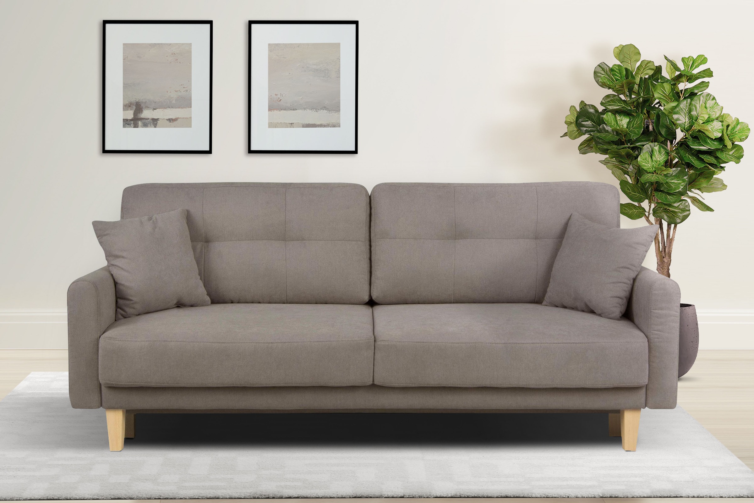 Home affaire 3-Sitzer "TRIPLO optionale Schlafsofa mit Bettkasten, Maße B/T günstig online kaufen