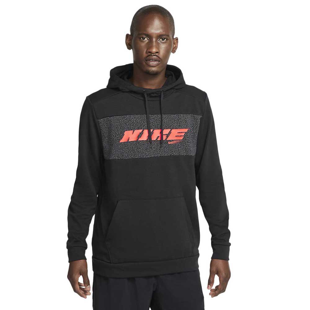 Nike Dri-fit Sport Clash Kapuzenpullover S Black / Bright Crimson günstig online kaufen