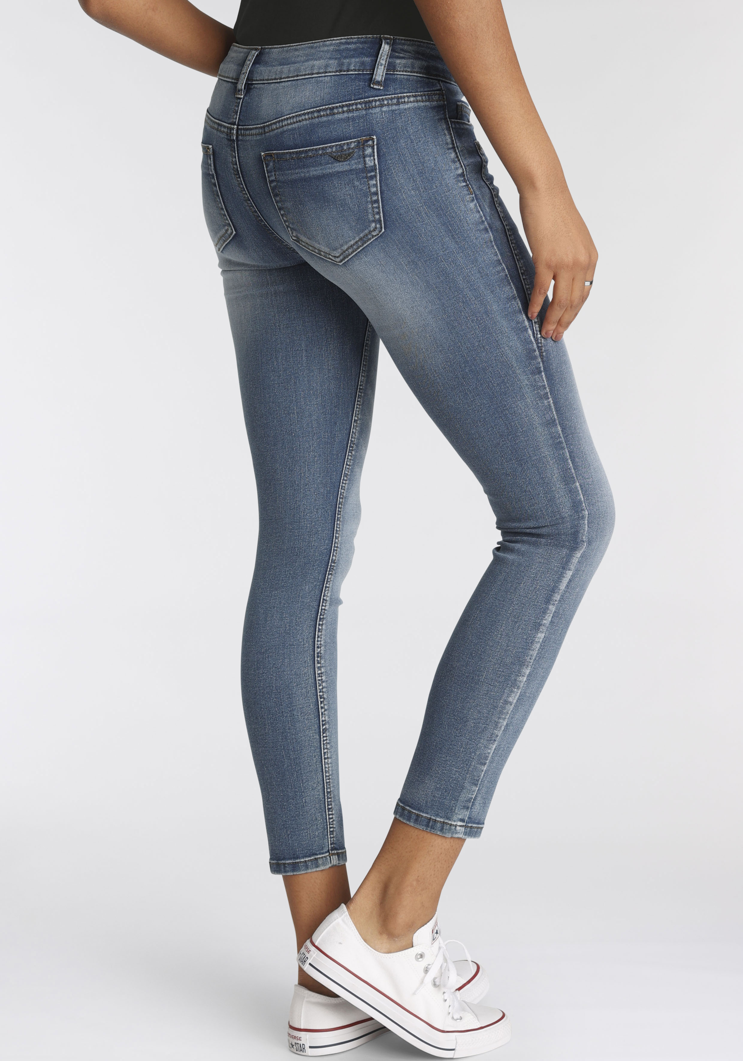 Arizona 7/8-Jeans mit Keileinsätzen Low Waist günstig online kaufen