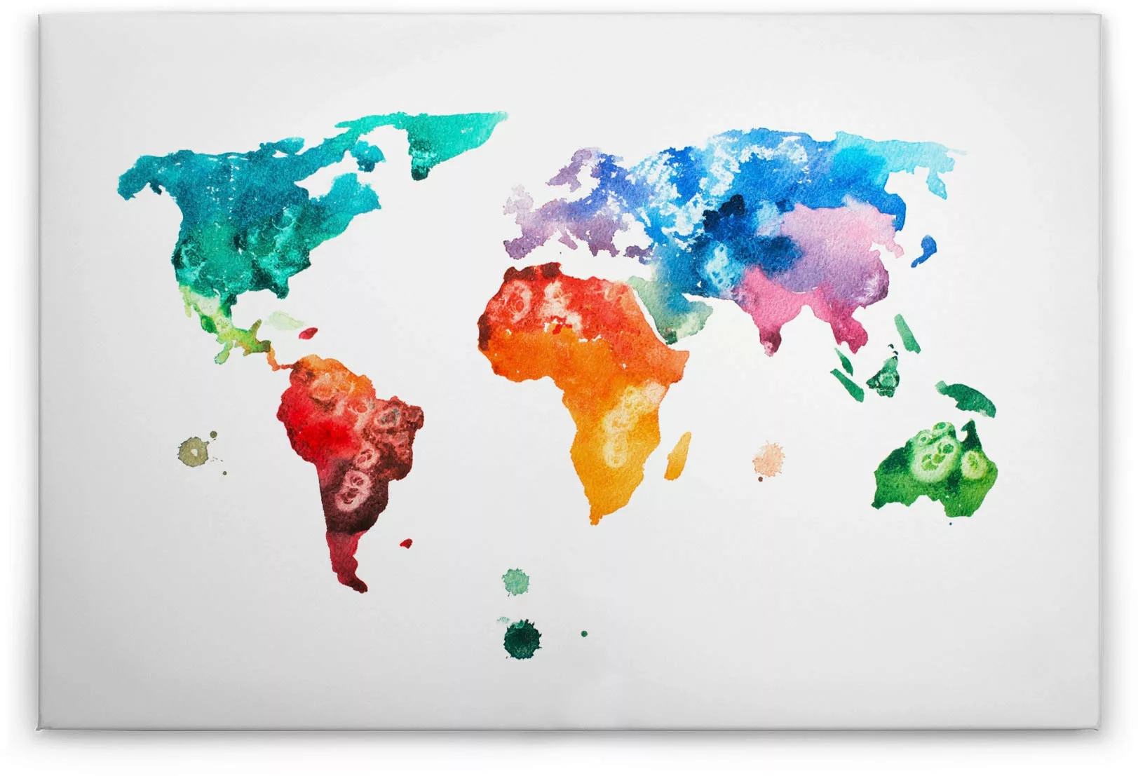 A.S. Création Leinwandbild "Colourful World", Weltkarte, (1 St.) günstig online kaufen