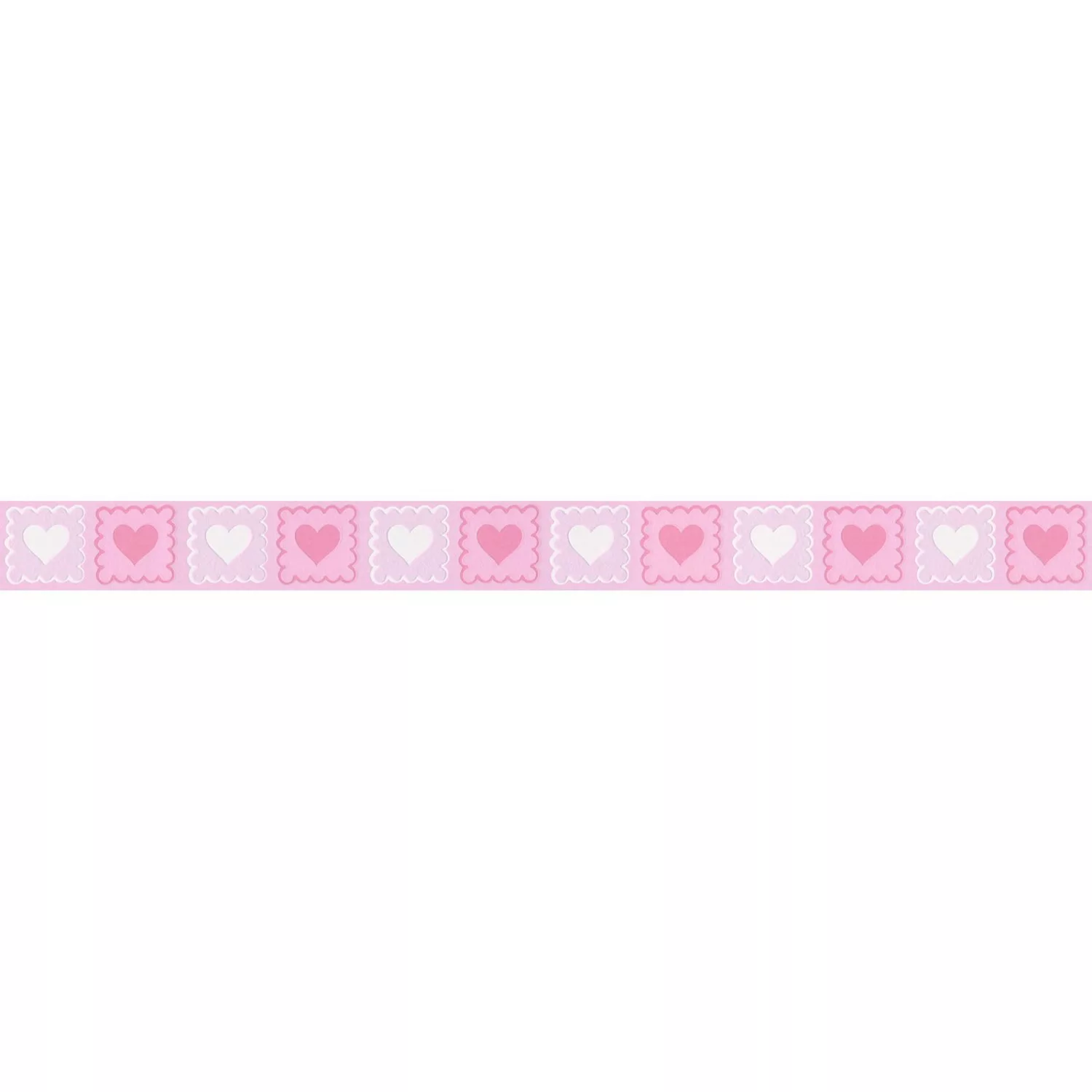 Bricoflor Selbstklebende Tapeten Bordüre mit Herzen Rosa Kinderzimmer Tapet günstig online kaufen